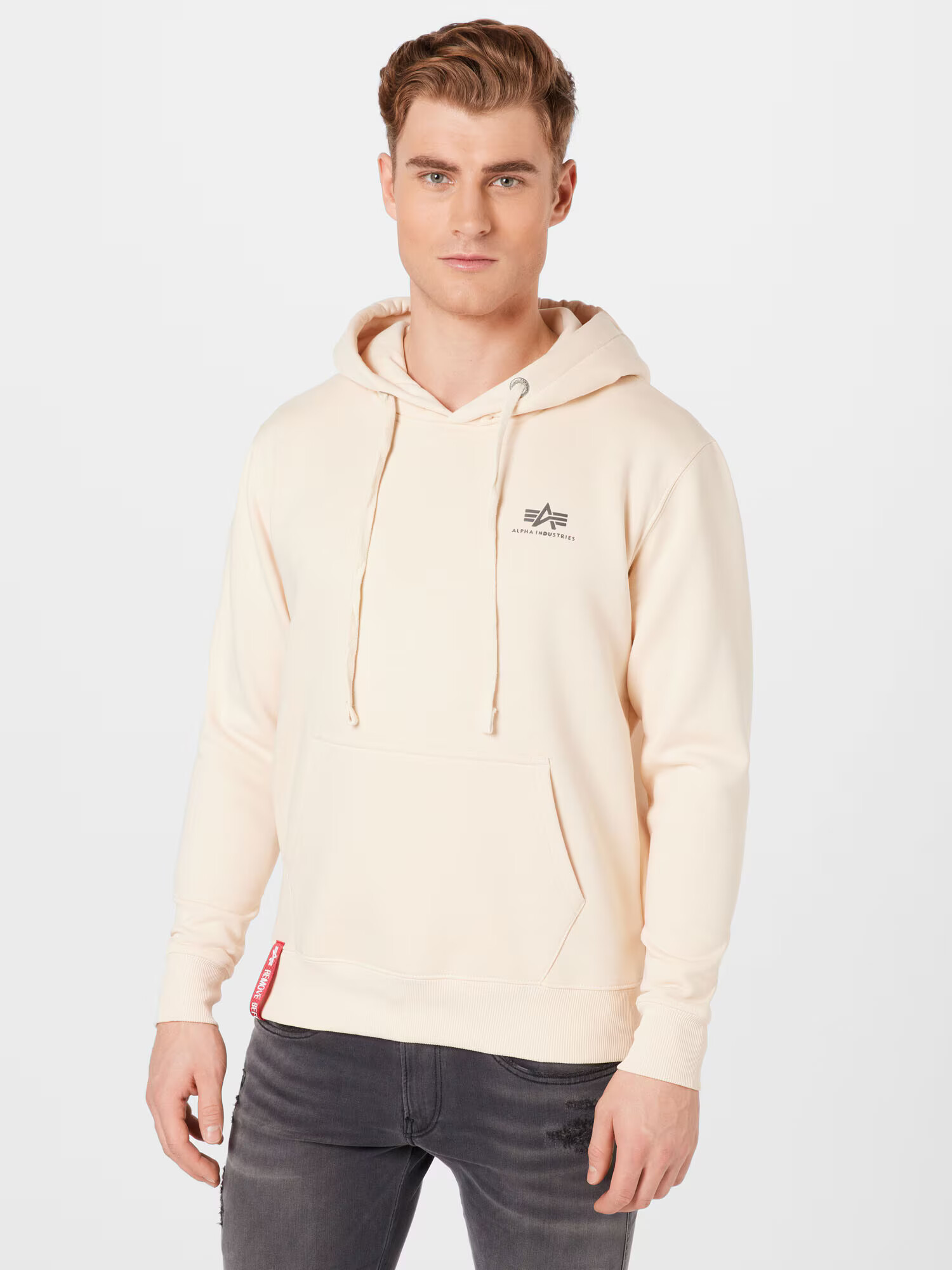 ALPHA INDUSTRIES Mikina červená / čierna / perlovo biela - Pepit.sk