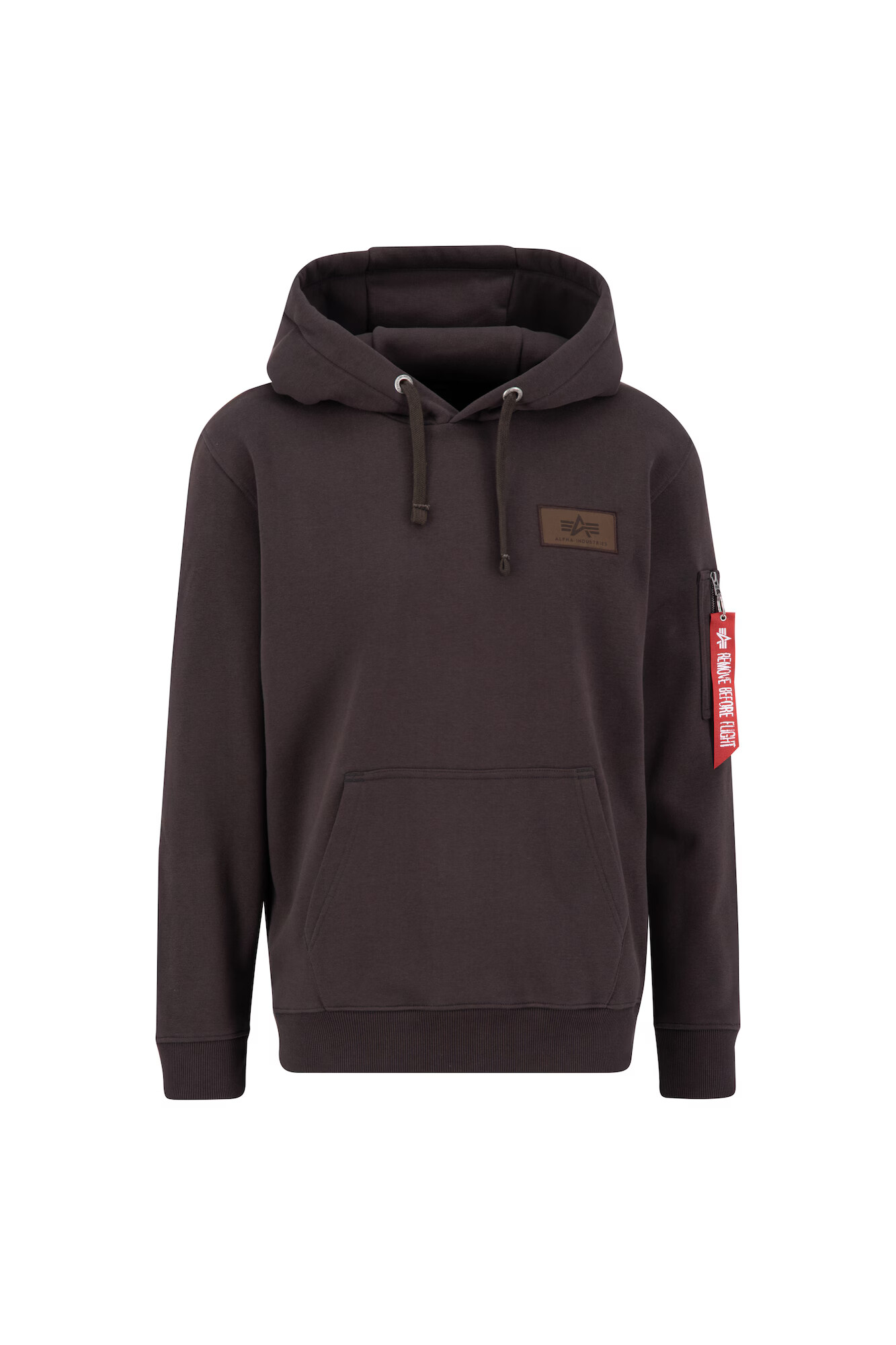 ALPHA INDUSTRIES Mikina čokoládová / biela - Pepit.sk