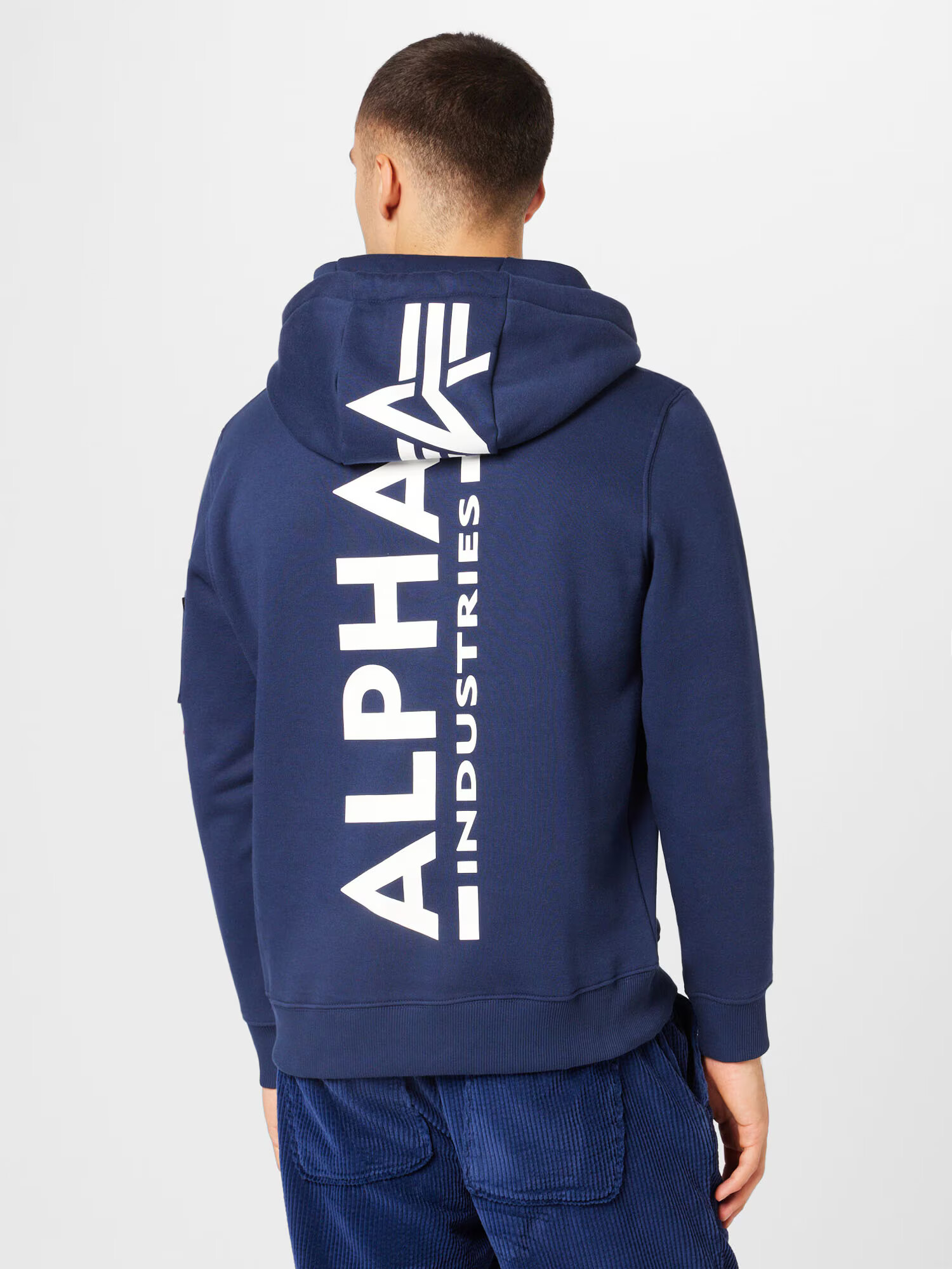 ALPHA INDUSTRIES Mikina enciánová / jasne červená / biela - Pepit.sk