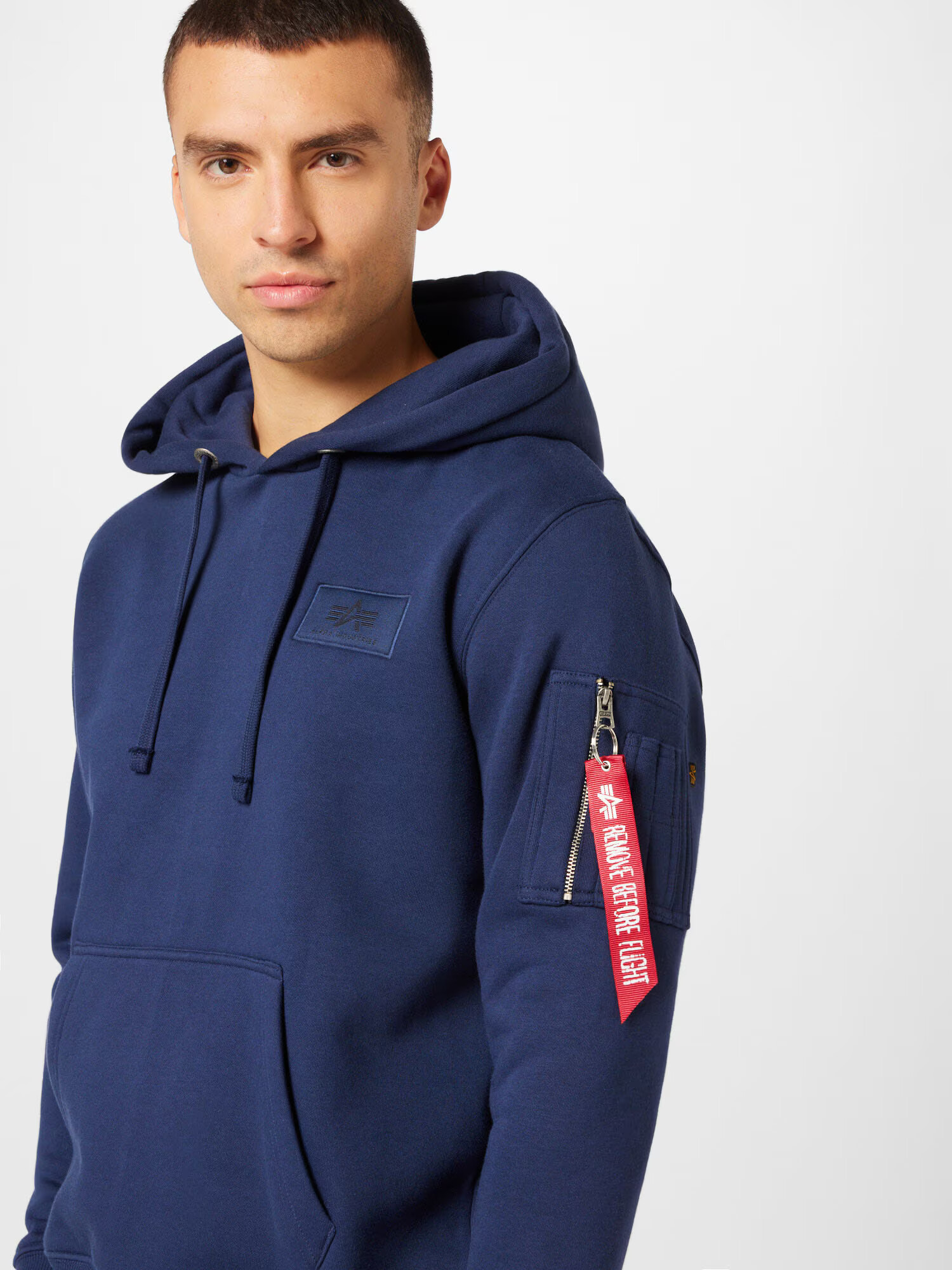 ALPHA INDUSTRIES Mikina enciánová / jasne červená / biela - Pepit.sk