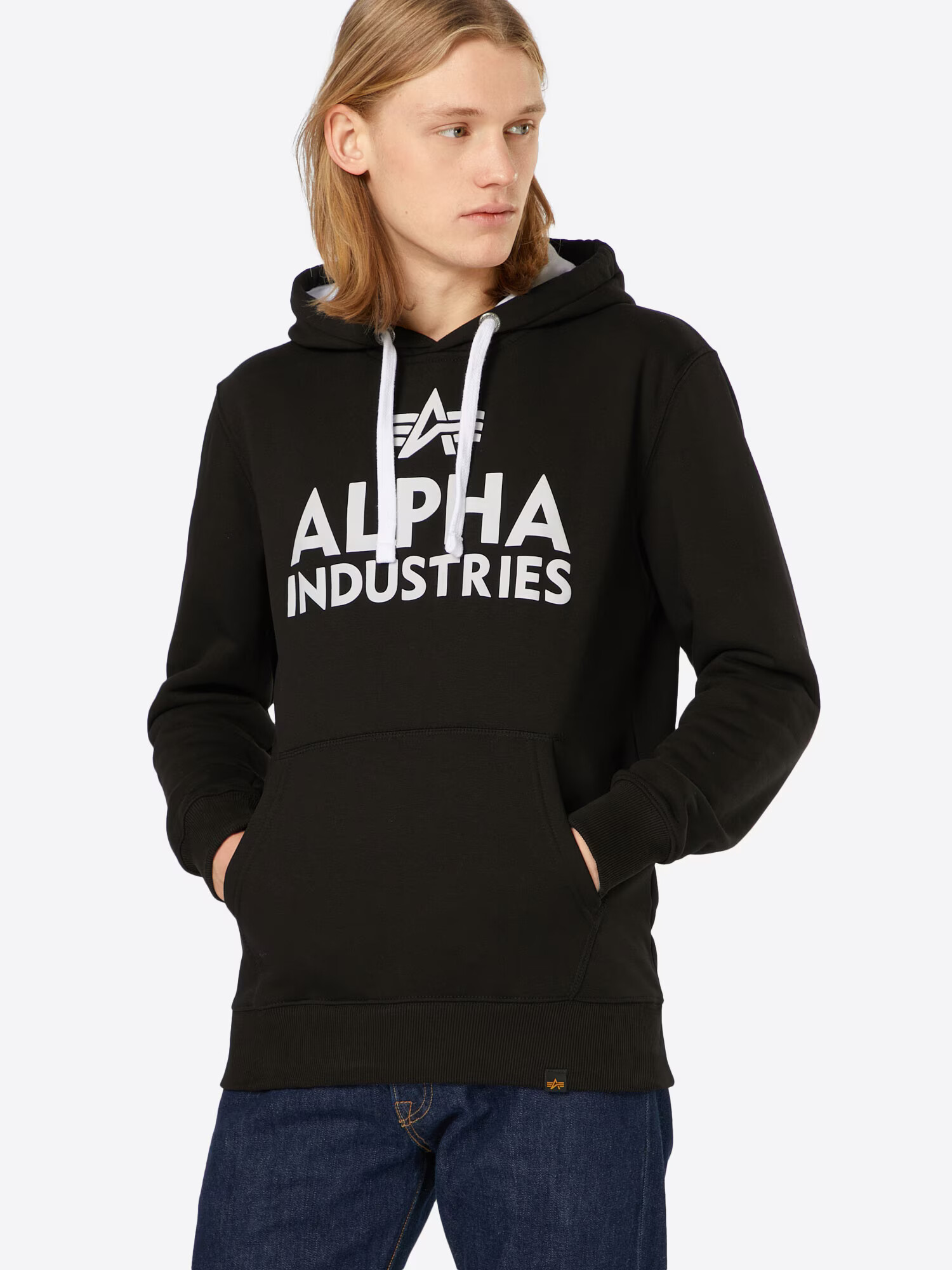 ALPHA INDUSTRIES Mikina 'Foam Print' čierna / biela - Pepit.sk