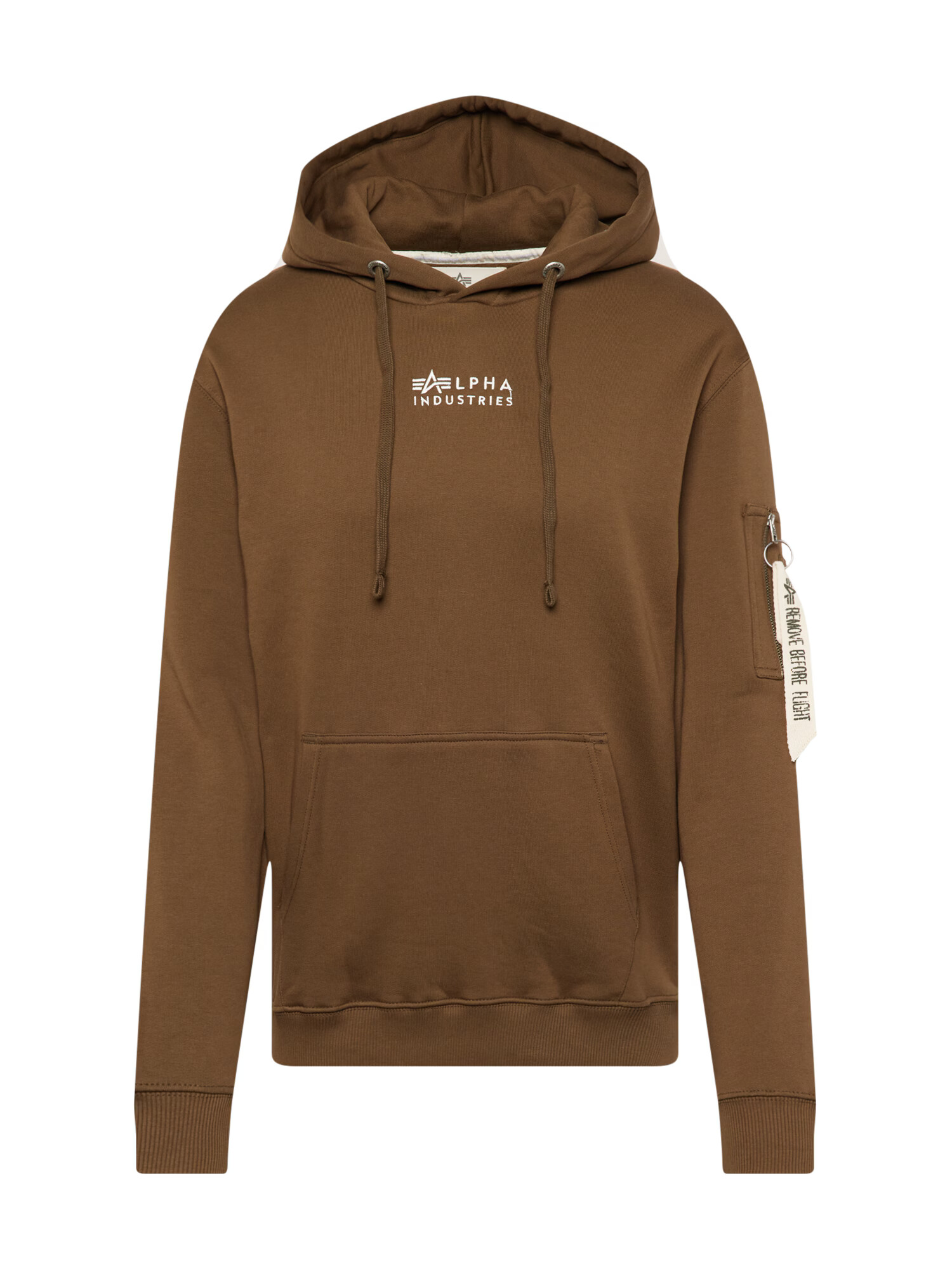 ALPHA INDUSTRIES Mikina hnedá / biela - Pepit.sk