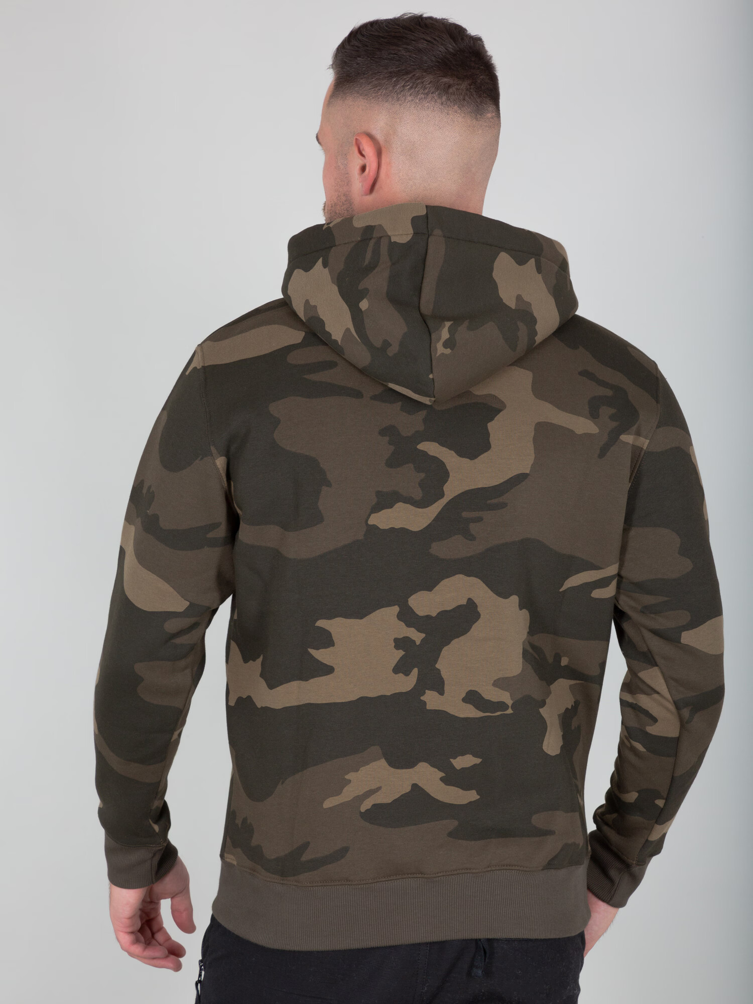 ALPHA INDUSTRIES Mikina hnedá / olivová / biela - Pepit.sk