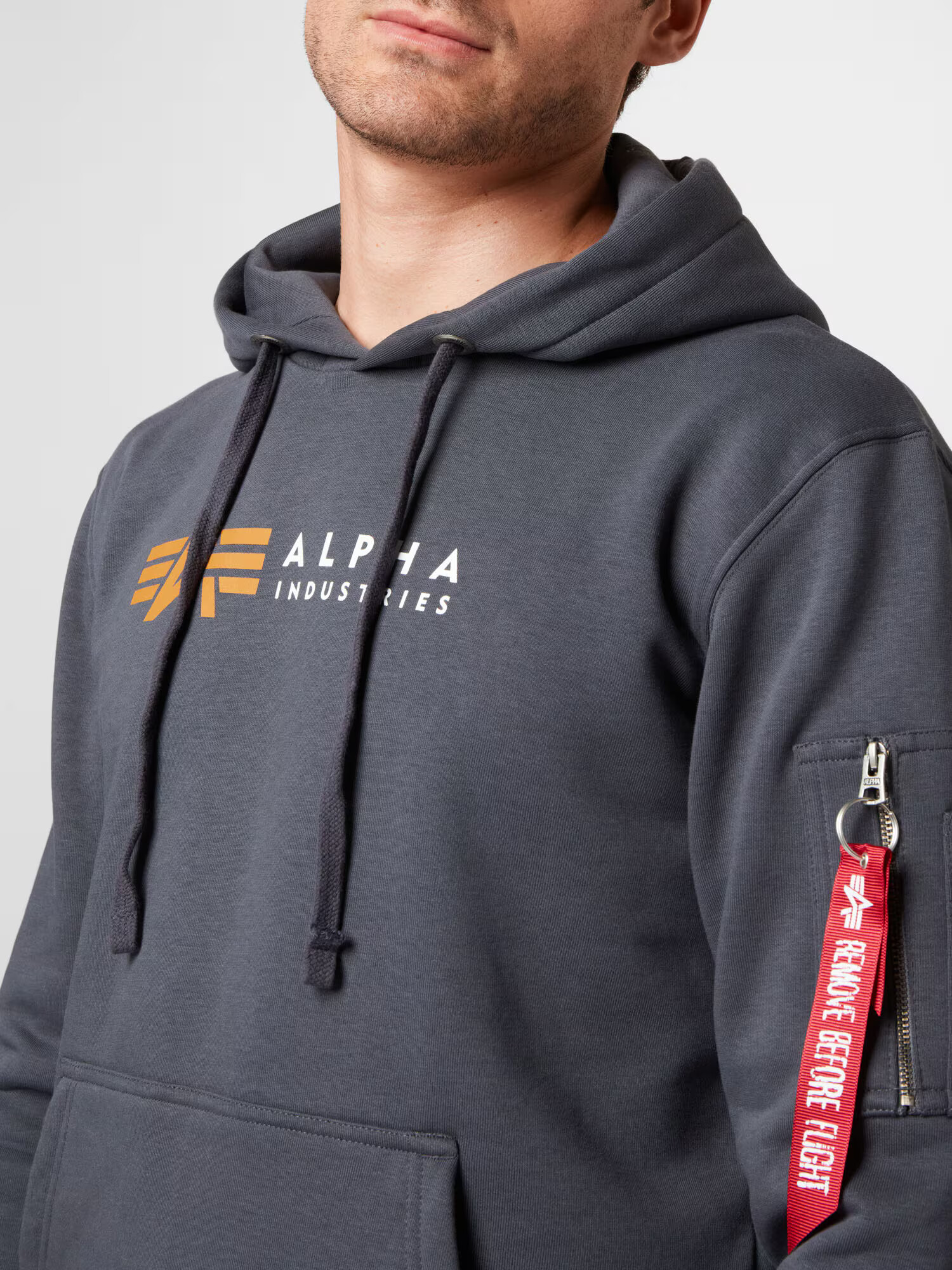 ALPHA INDUSTRIES Mikina medová / tmavosivá / biela - Pepit.sk