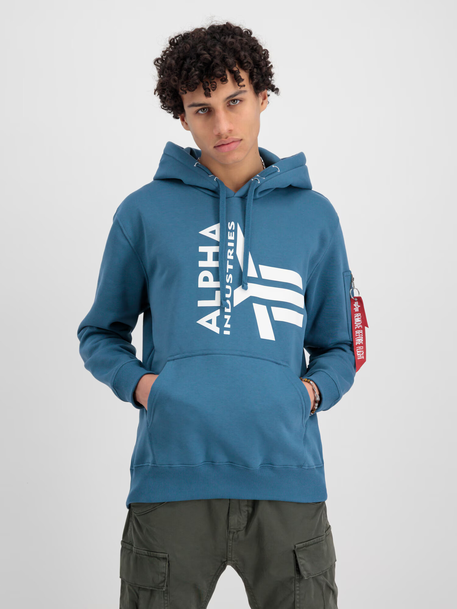 ALPHA INDUSTRIES Mikina námornícka modrá / biela - Pepit.sk