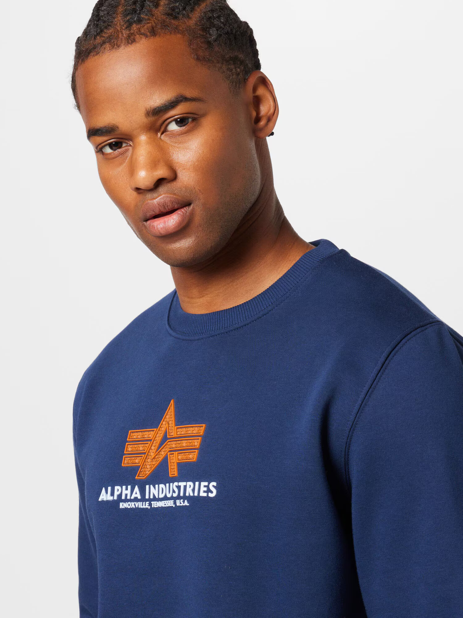 ALPHA INDUSTRIES Mikina námornícka modrá / oranžová / biela - Pepit.sk