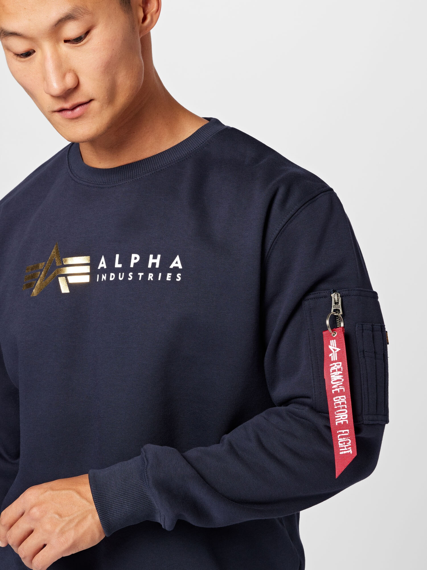 ALPHA INDUSTRIES Mikina námornícka modrá / zlatá / červená / biela - Pepit.sk