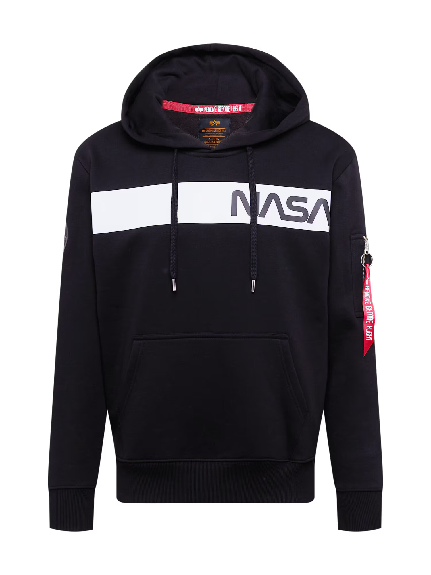 ALPHA INDUSTRIES Mikina 'NASA' červená / čierna / strieborná - Pepit.sk