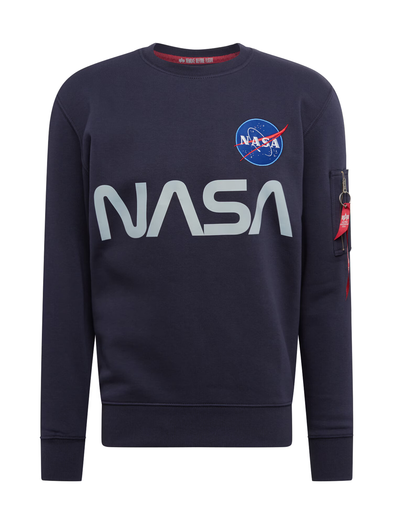 ALPHA INDUSTRIES Mikina 'Nasa' námornícka modrá / námornícka modrá / svetlosivá / biela - Pepit.sk