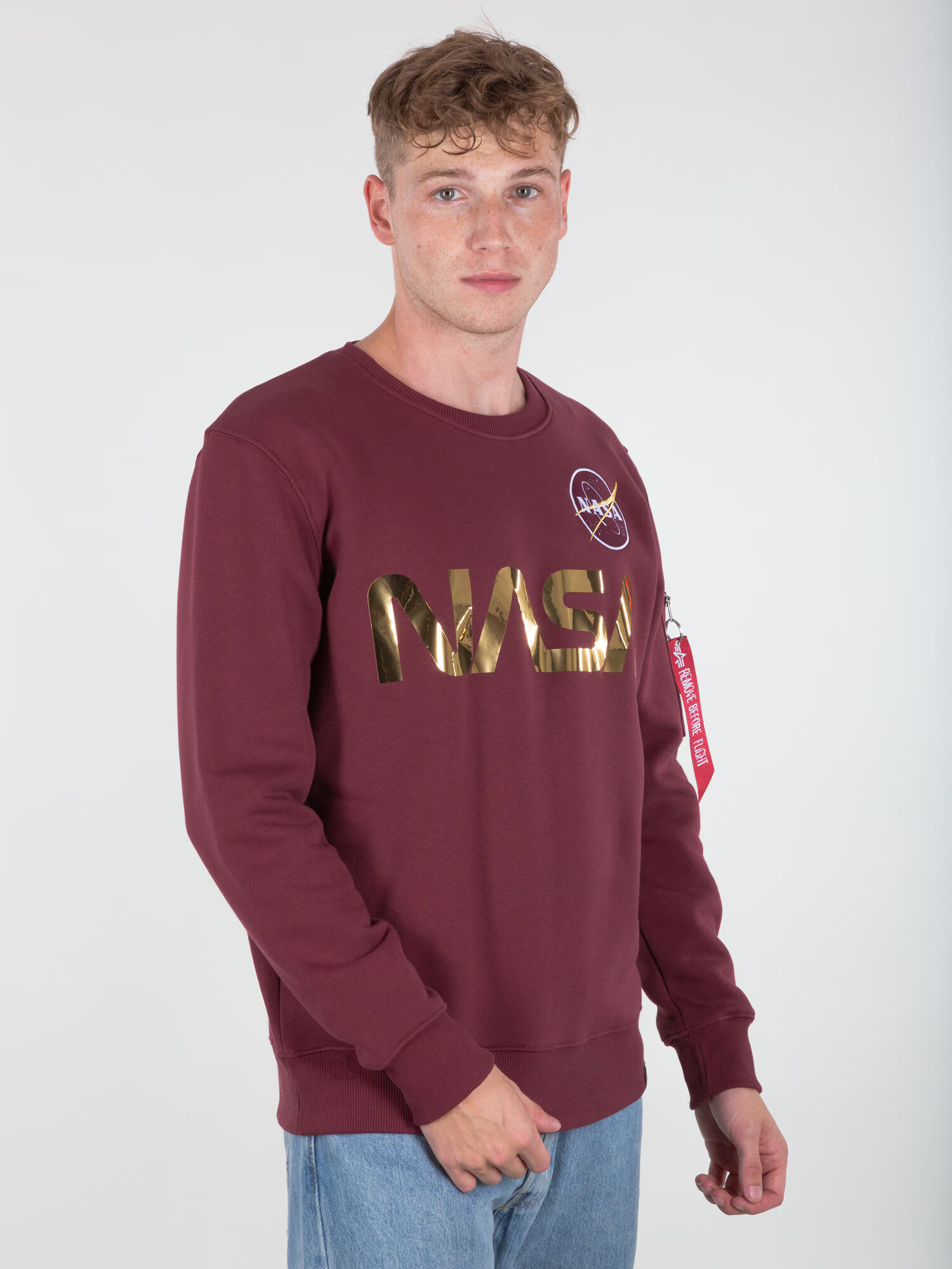 ALPHA INDUSTRIES Mikina 'Nasa Reflective' zlatá / burgundská - Pepit.sk