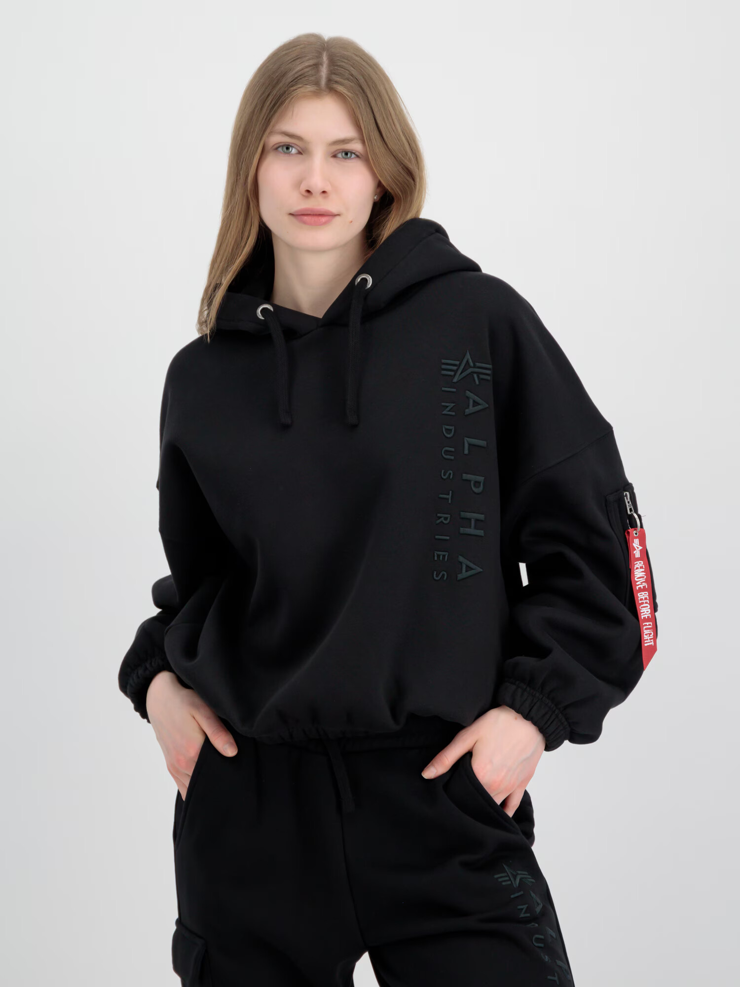 ALPHA INDUSTRIES Mikina ohnivo červená / čierna - Pepit.sk