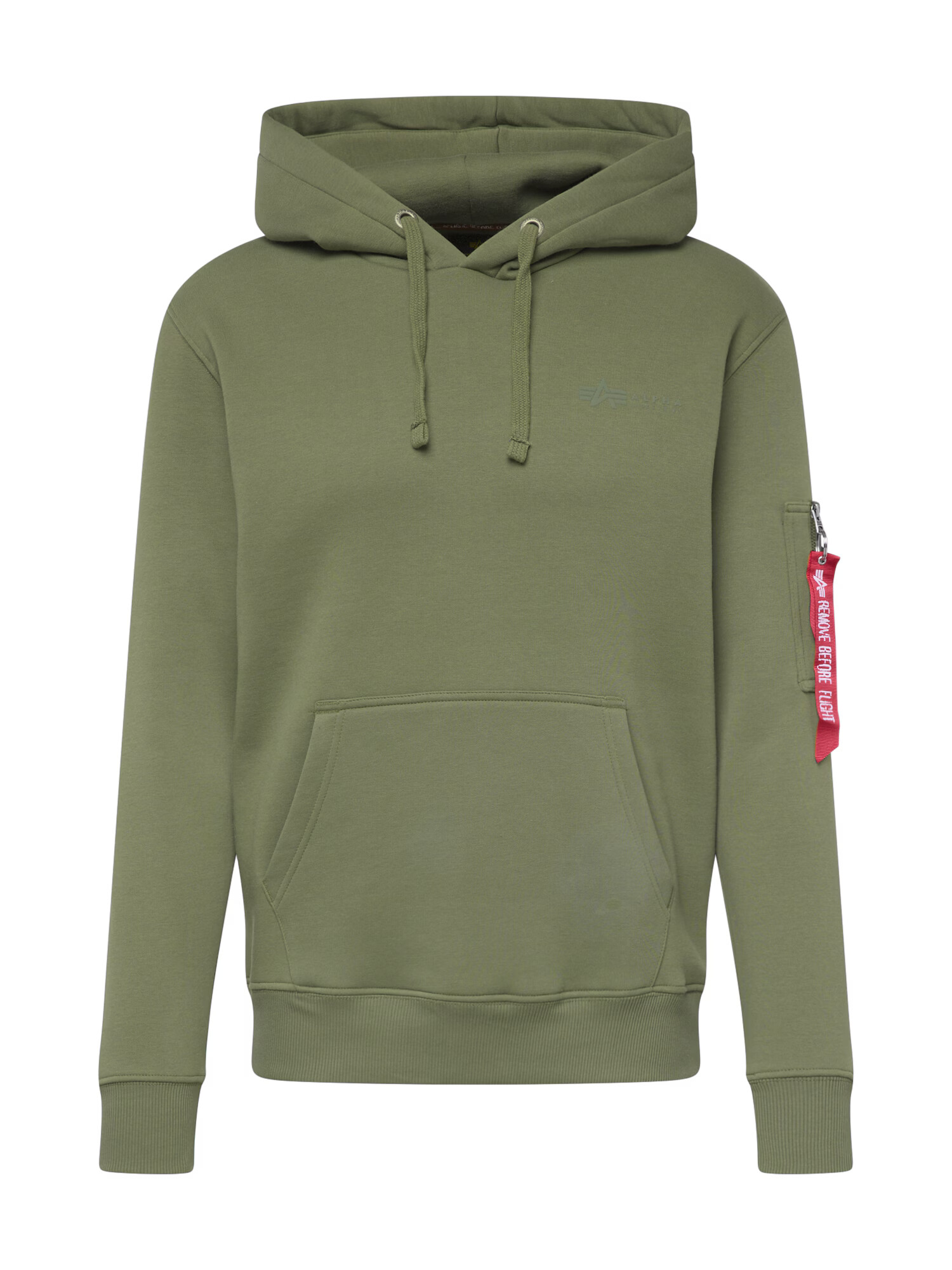 ALPHA INDUSTRIES Mikina olivová / červená - Pepit.sk