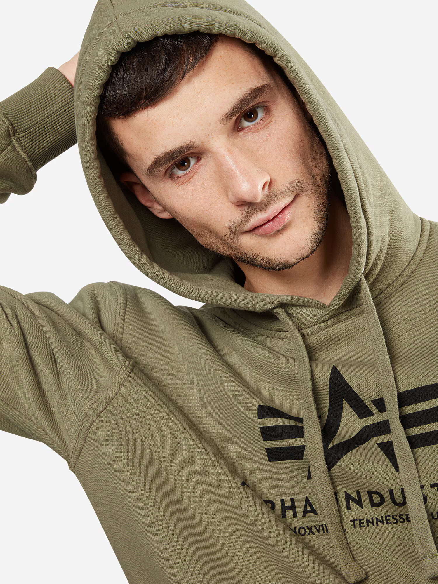 ALPHA INDUSTRIES Mikina olivová / čierna - Pepit.sk