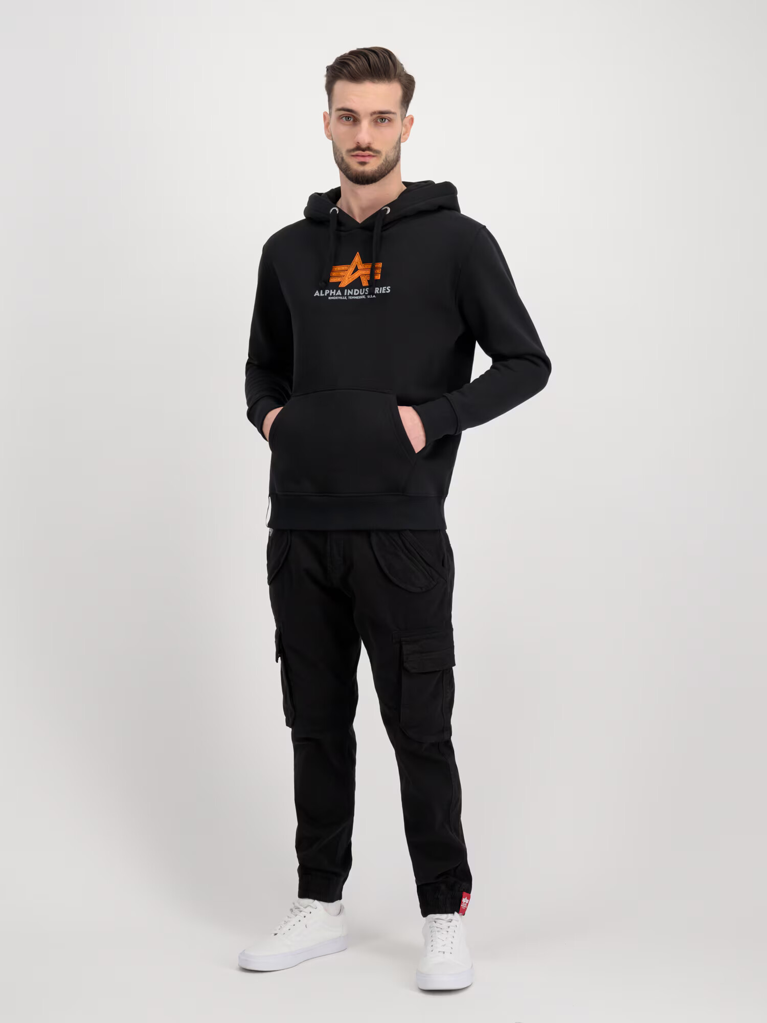 ALPHA INDUSTRIES Mikina oranžová / čierna / biela - Pepit.sk