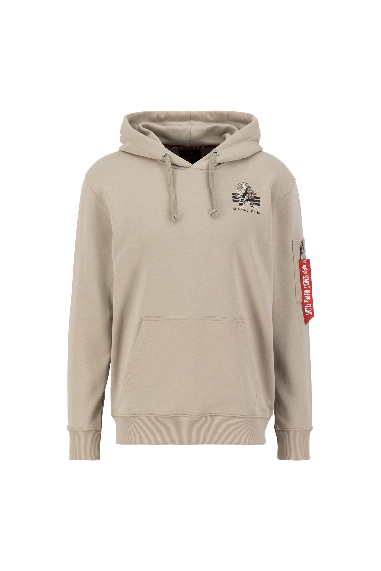 ALPHA INDUSTRIES Mikina piesková / červená / čierna / biela - Pepit.sk