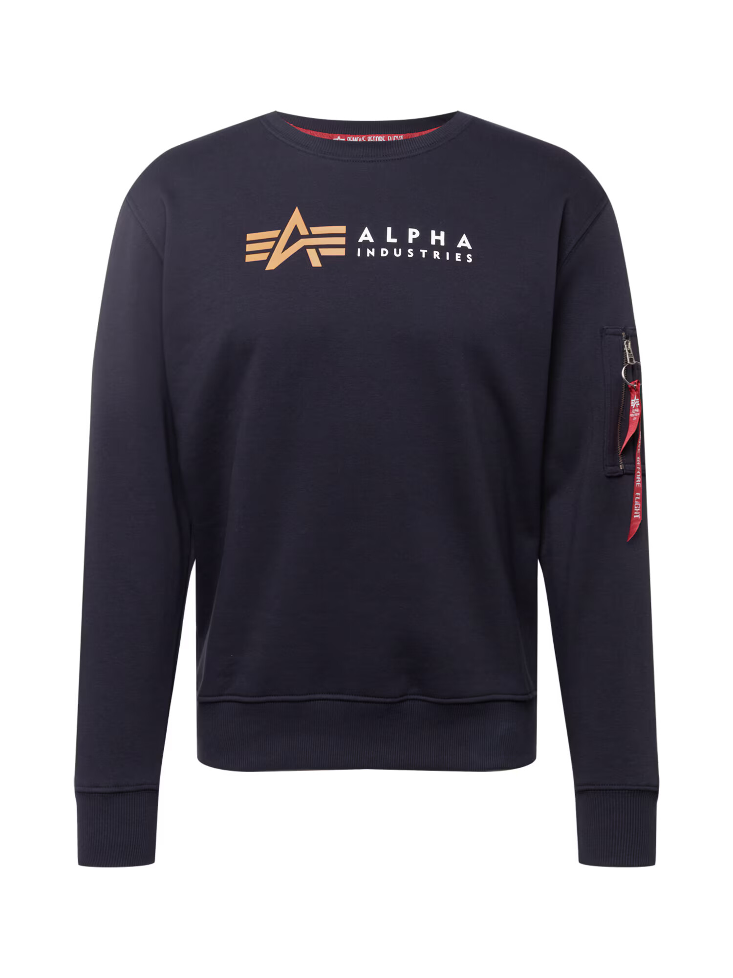 ALPHA INDUSTRIES Mikina piesková / tmavomodrá / biela - Pepit.sk