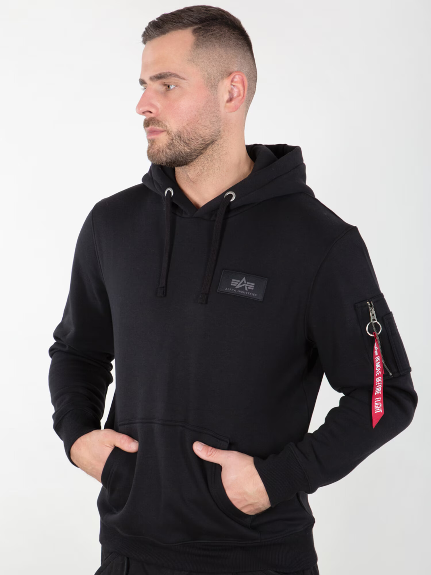 ALPHA INDUSTRIES Mikina sivá / čadičová / čierna / biela - Pepit.sk