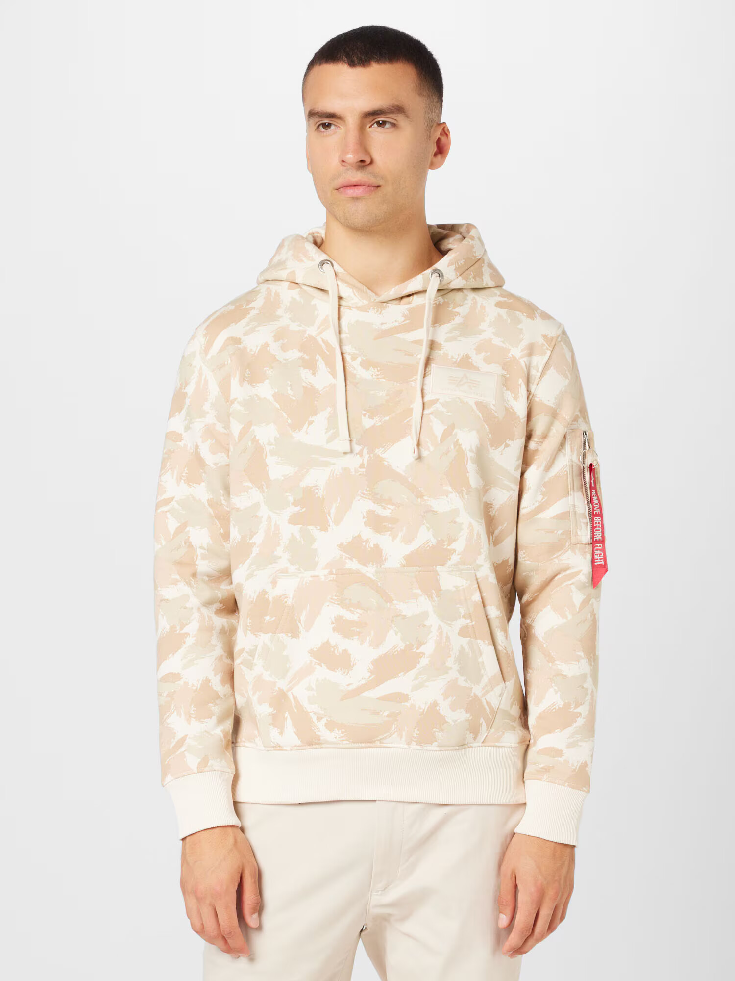 ALPHA INDUSTRIES Mikina sivá / oranžová / biela - Pepit.sk