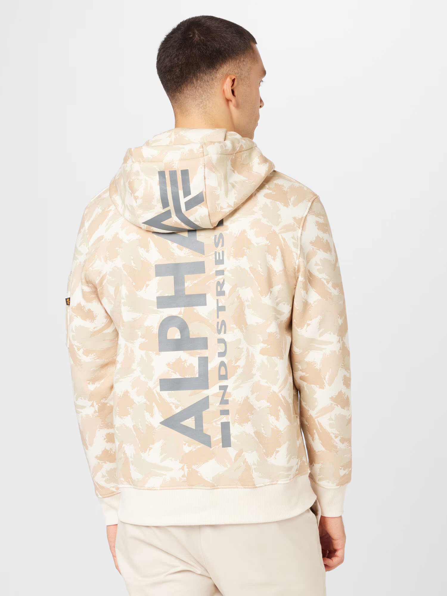 ALPHA INDUSTRIES Mikina sivá / oranžová / biela - Pepit.sk