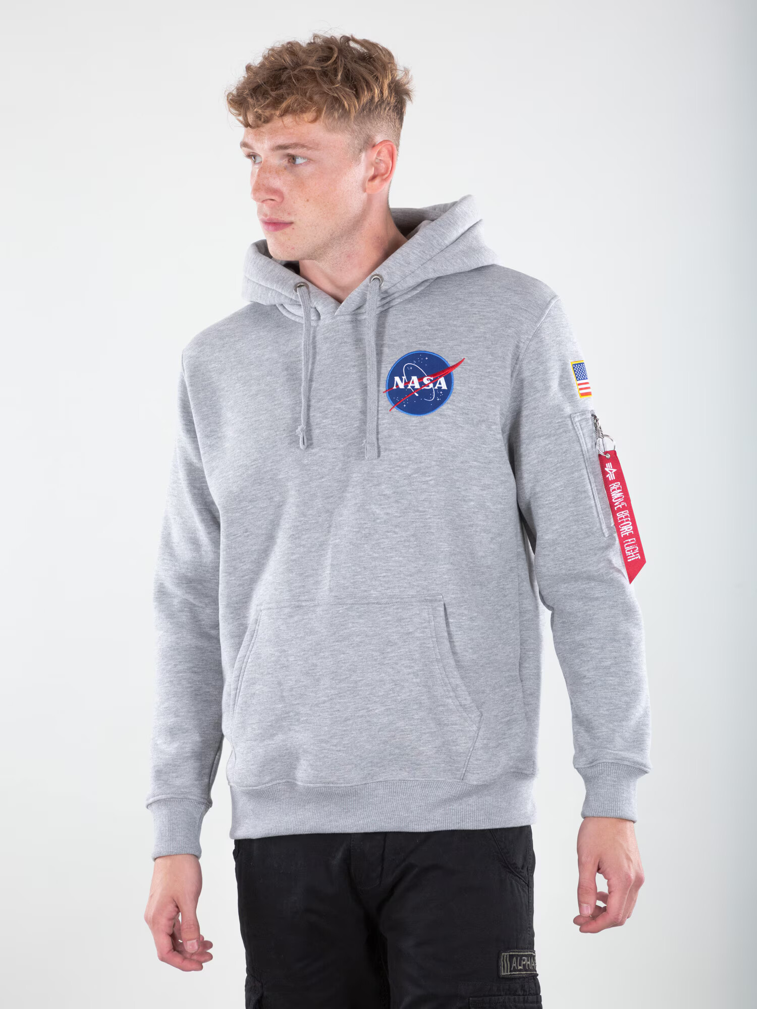 ALPHA INDUSTRIES Mikina 'Space Shuttle' modrá / sivá melírovaná / čierna / biela - Pepit.sk