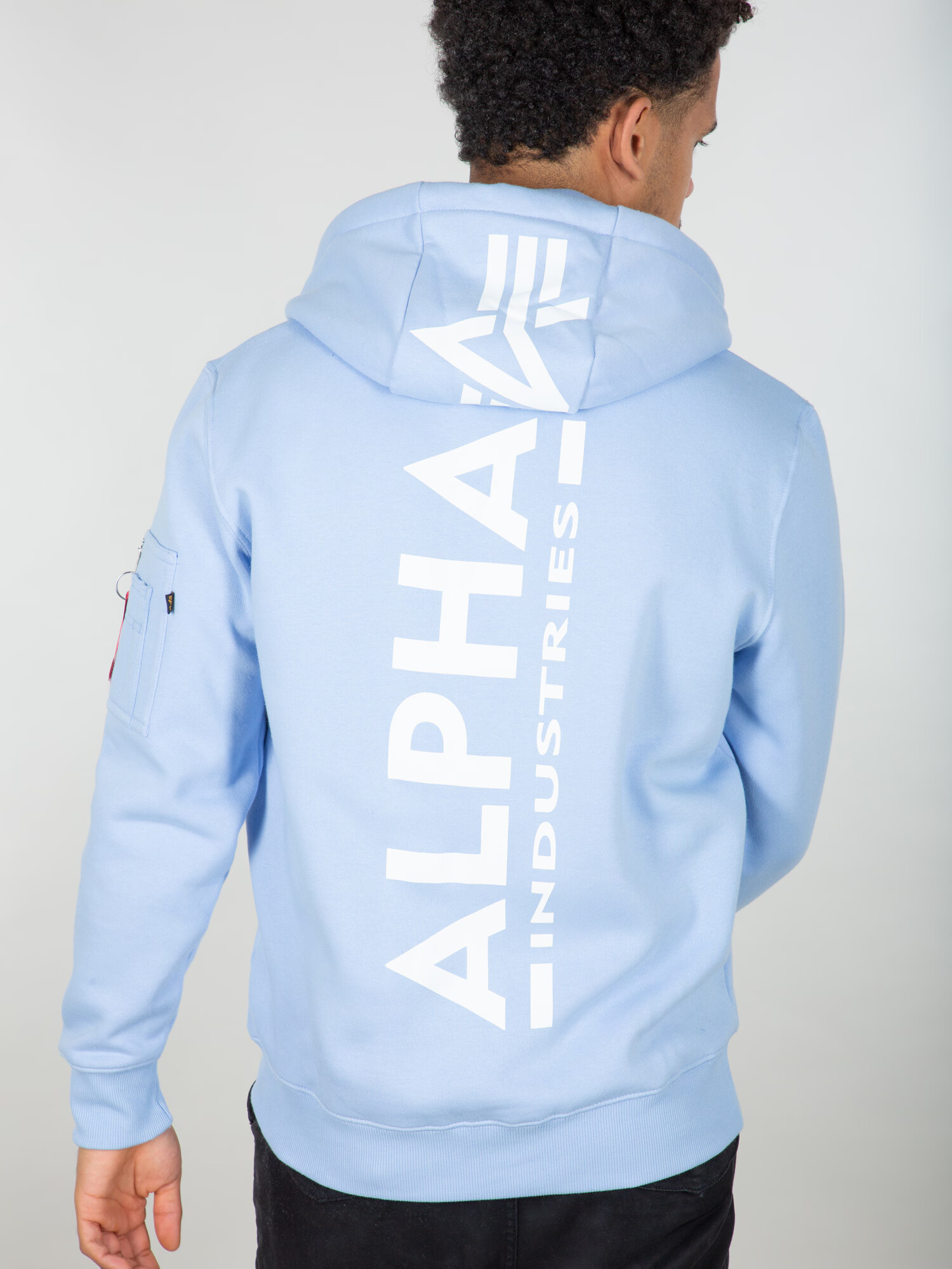 ALPHA INDUSTRIES Mikina svetlomodrá / červená / biela - Pepit.sk