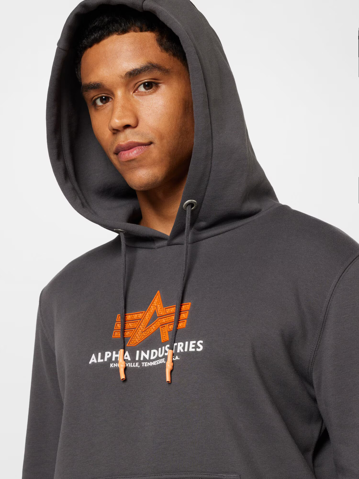 ALPHA INDUSTRIES Mikina tmavosivá / oranžová / biela - Pepit.sk