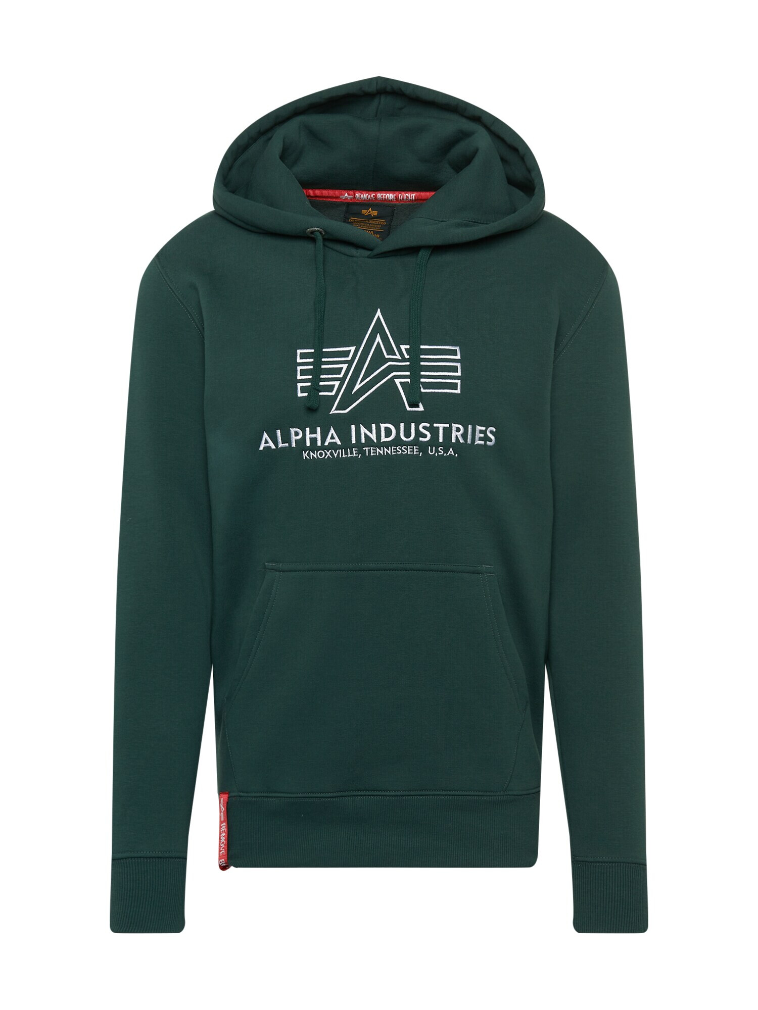 ALPHA INDUSTRIES Mikina tmavozelená / červená / biela - Pepit.sk