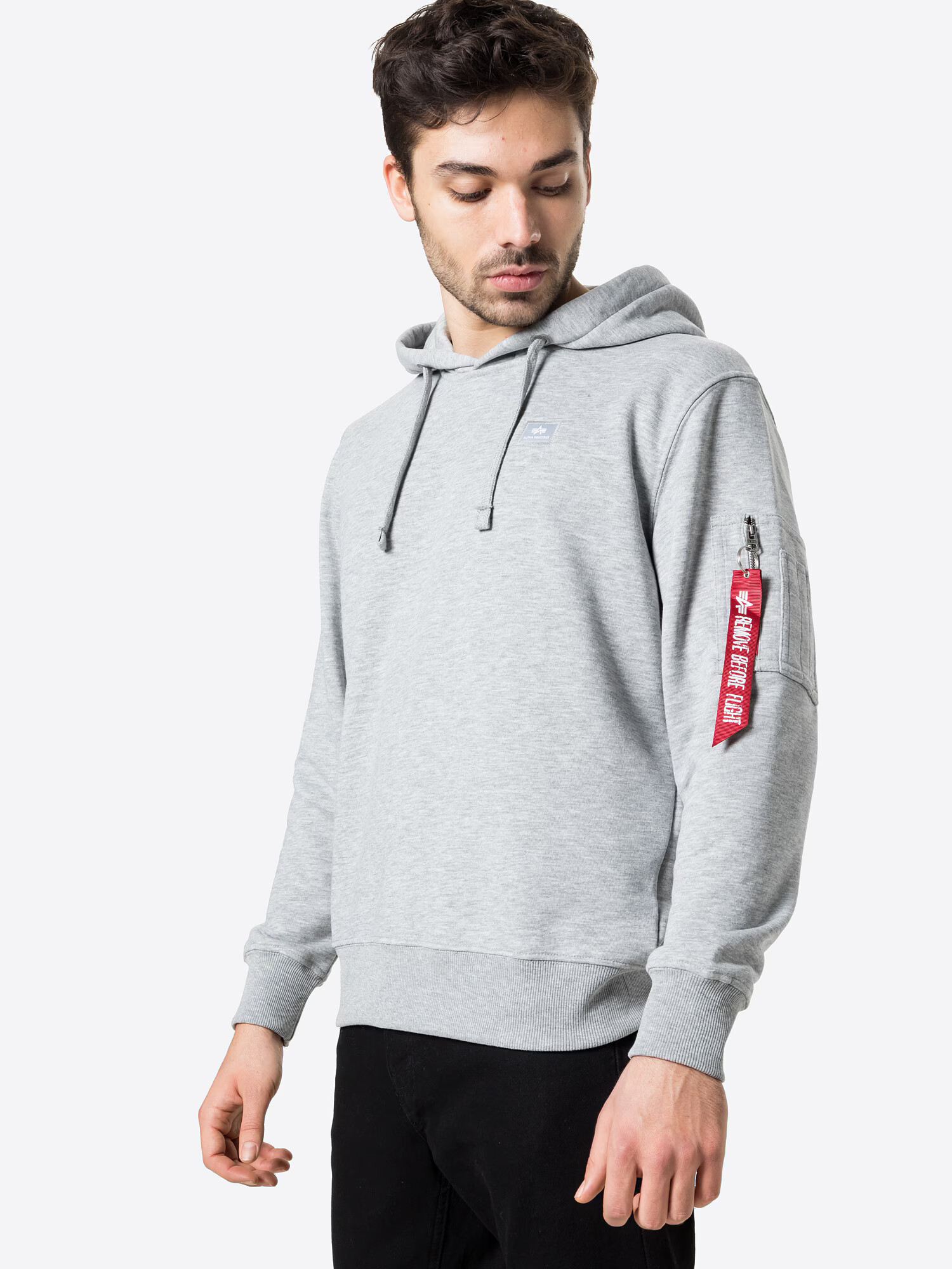 ALPHA INDUSTRIES Mikina 'X-Fit' sivá melírovaná - Pepit.sk