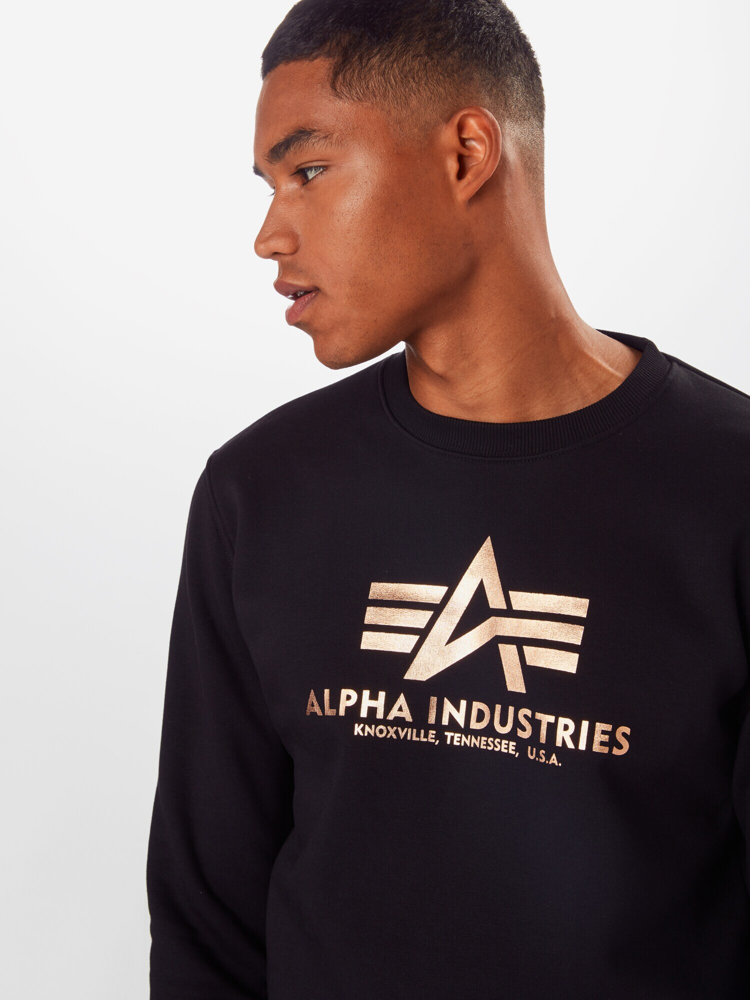 ALPHA INDUSTRIES Mikina zlatá / čierna - Pepit.sk