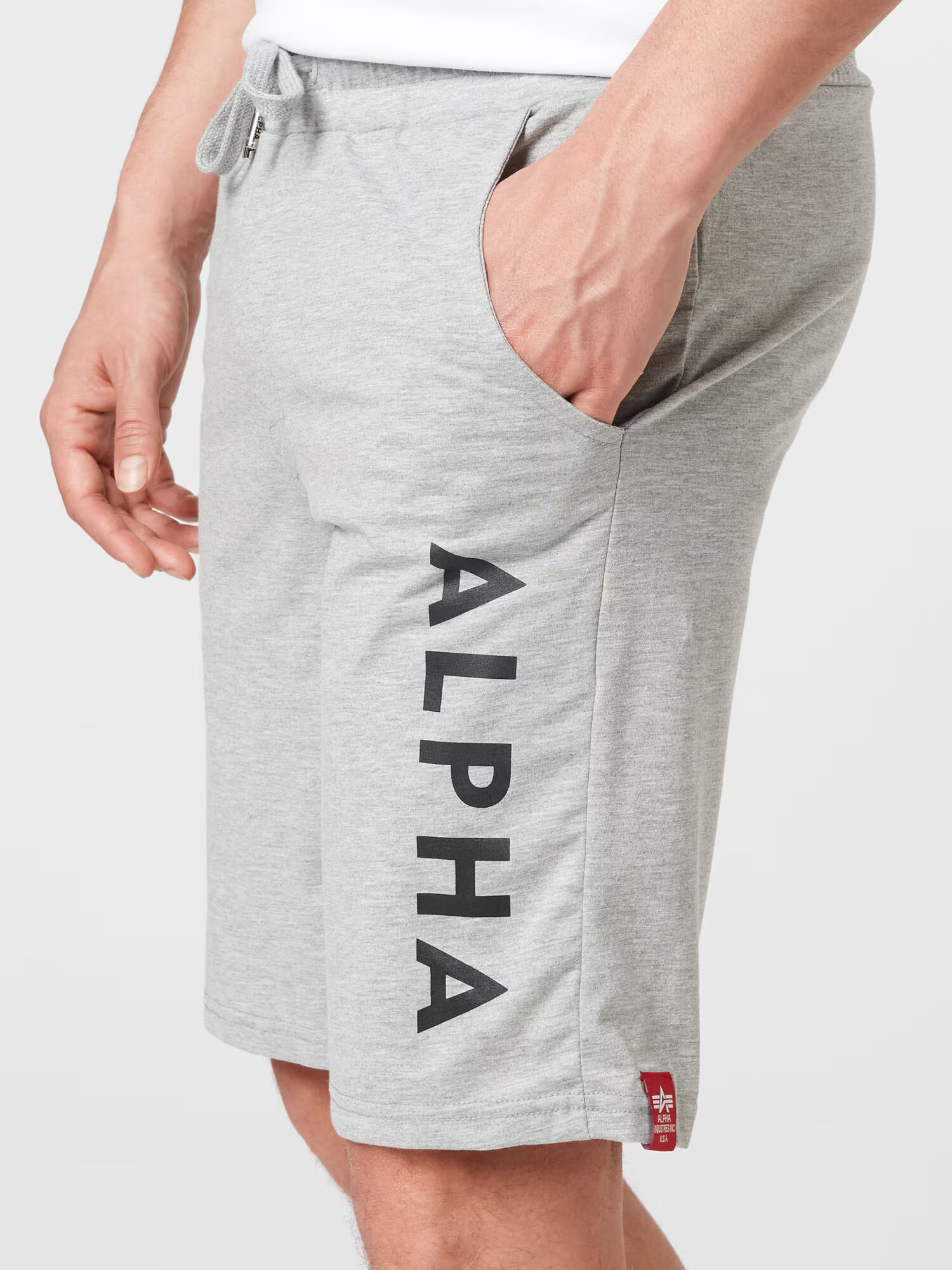 ALPHA INDUSTRIES Nohavice sivá melírovaná / čierna - Pepit.sk