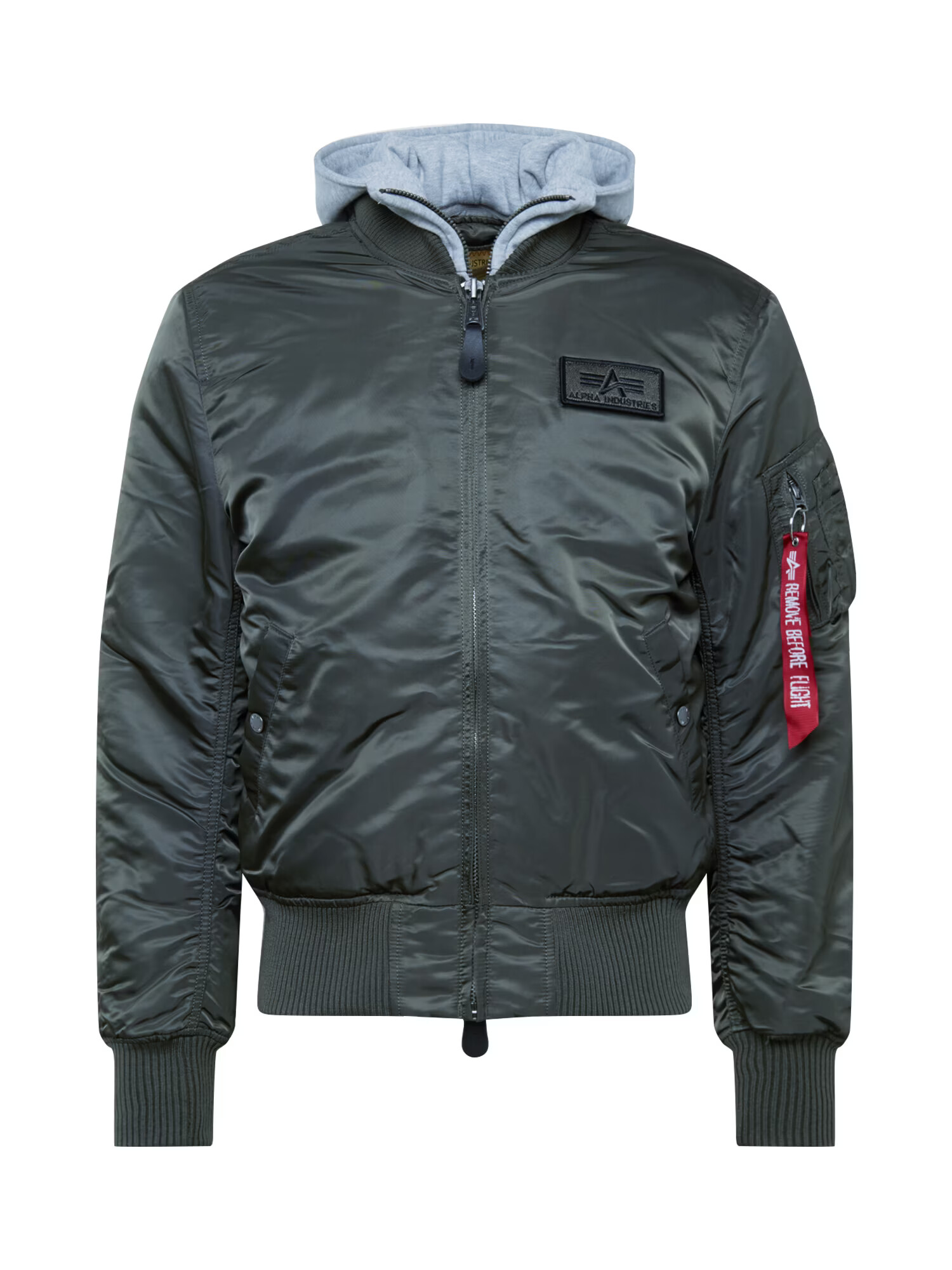 ALPHA INDUSTRIES Prechodná bunda 'MA-1 D-Tec' čadičová / červená / biela - Pepit.sk