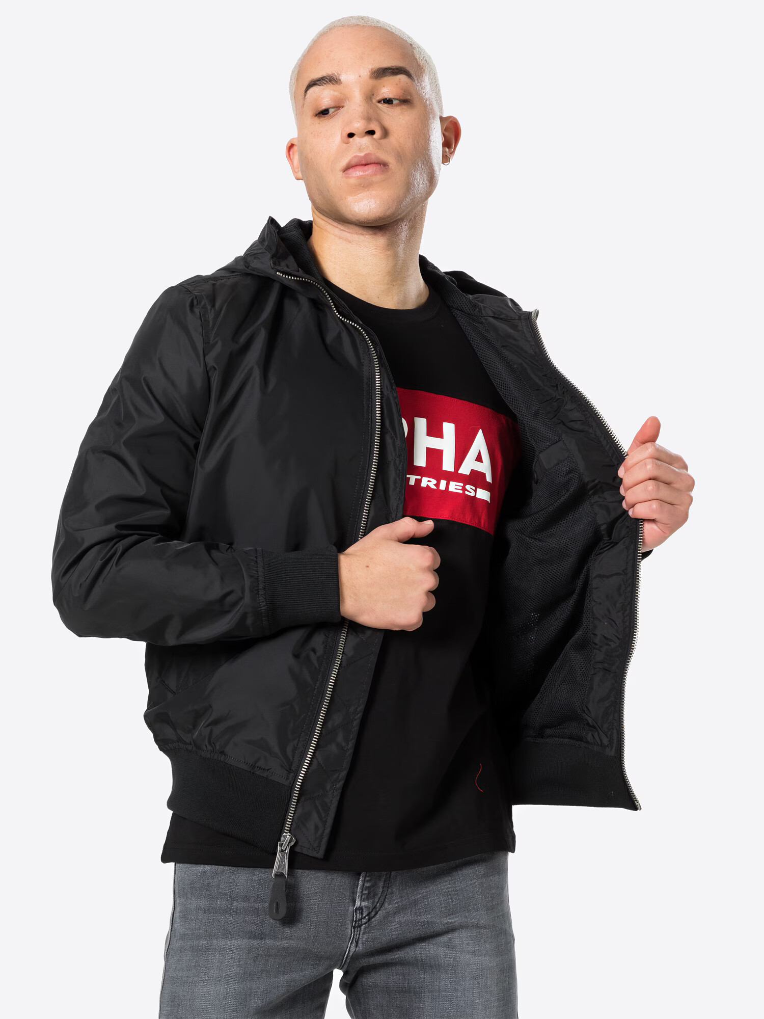 ALPHA INDUSTRIES Prechodná bunda červená / čierna - Pepit.sk