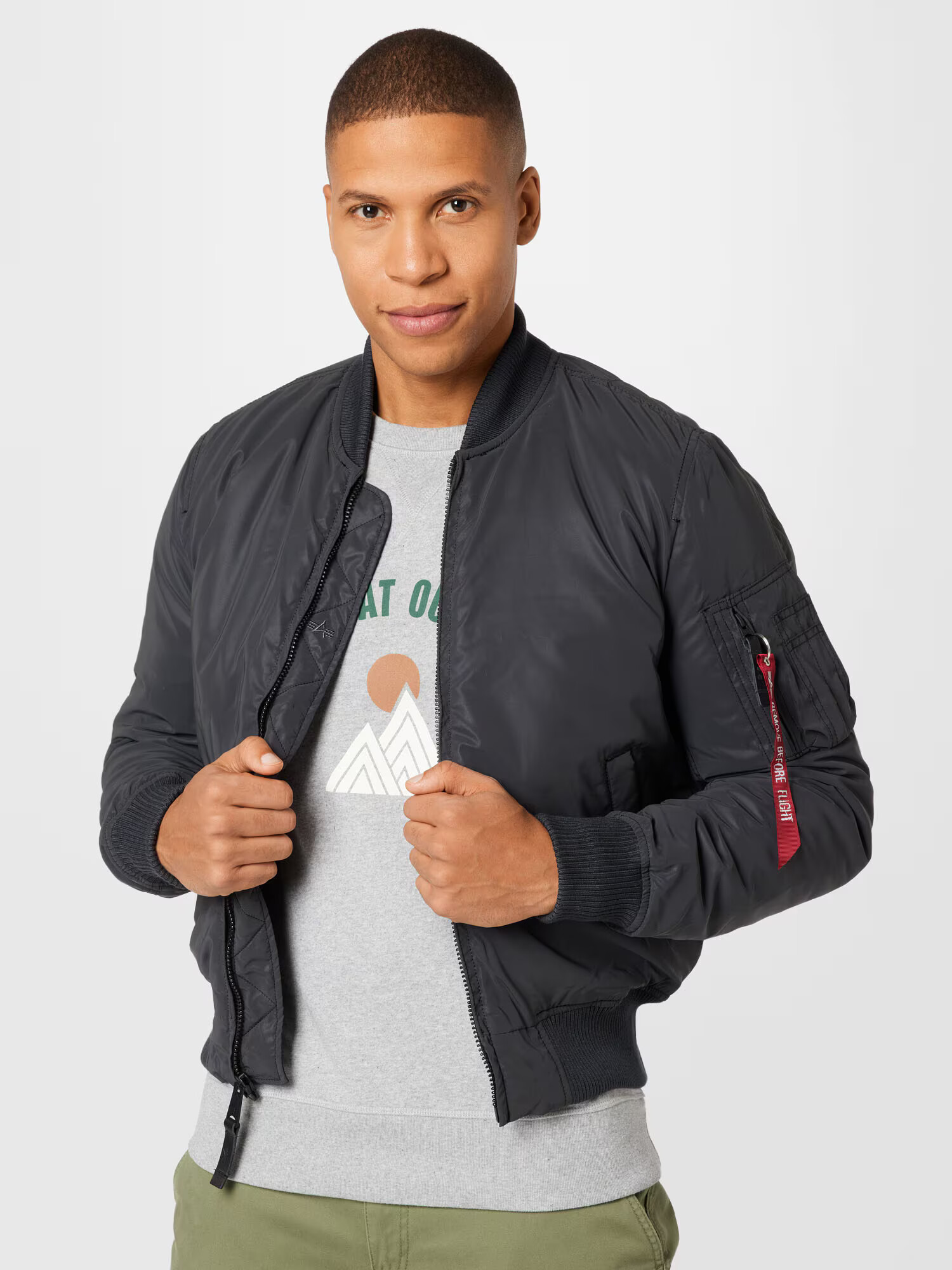 ALPHA INDUSTRIES Prechodná bunda červená / čierna / biela - Pepit.sk