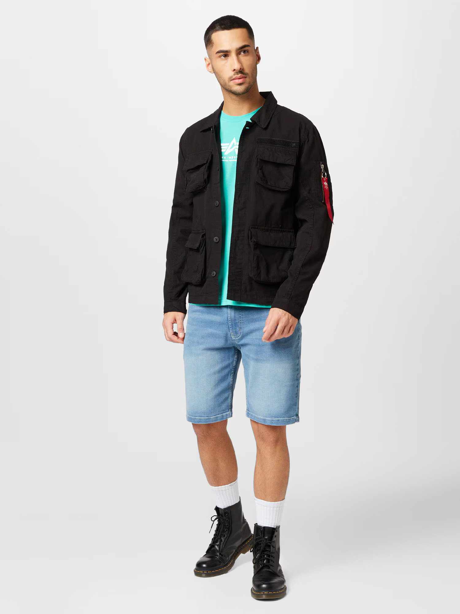 ALPHA INDUSTRIES Prechodná bunda červená / čierna / biela - Pepit.sk