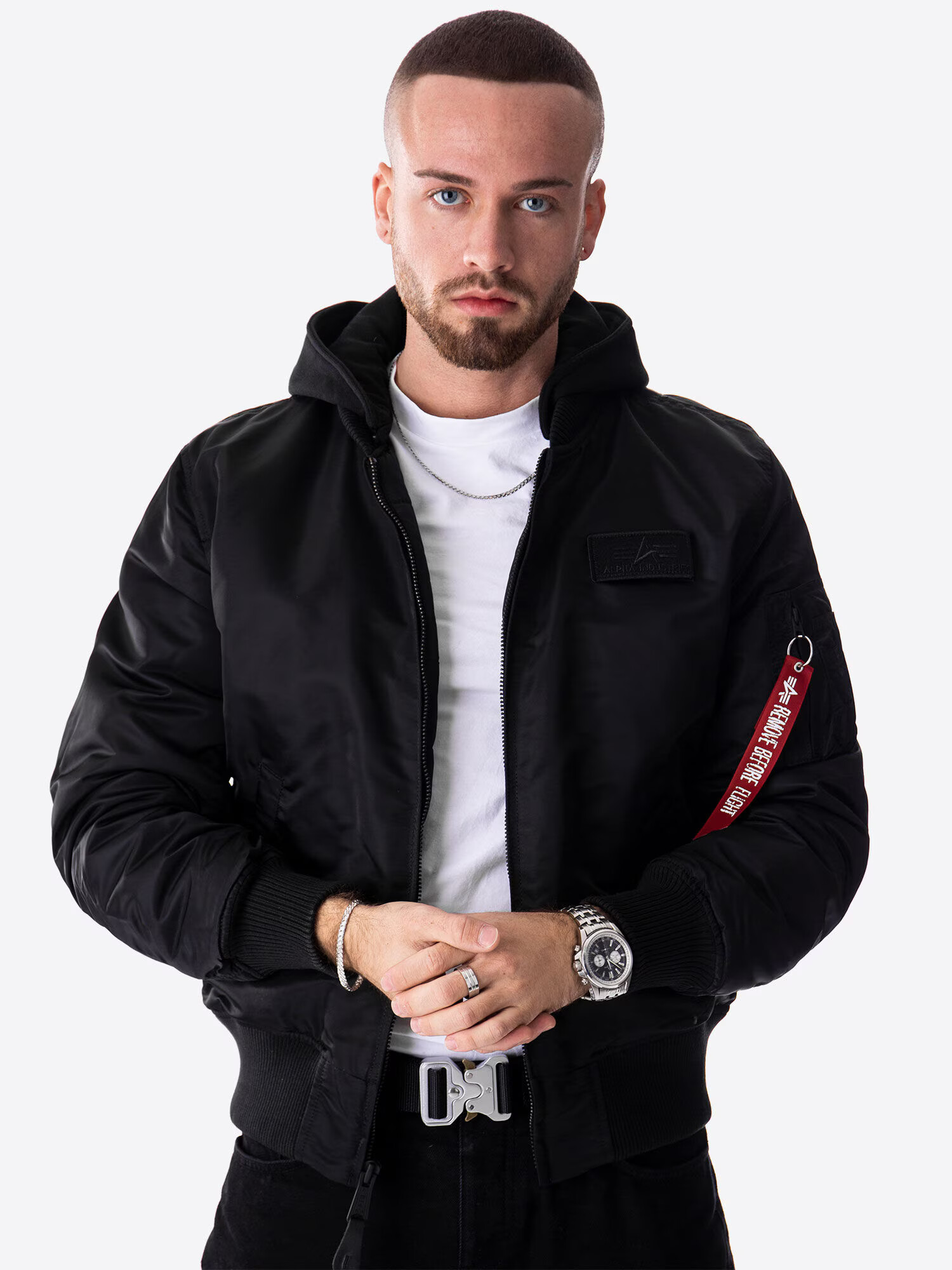 ALPHA INDUSTRIES Prechodná bunda čierna / biela - Pepit.sk