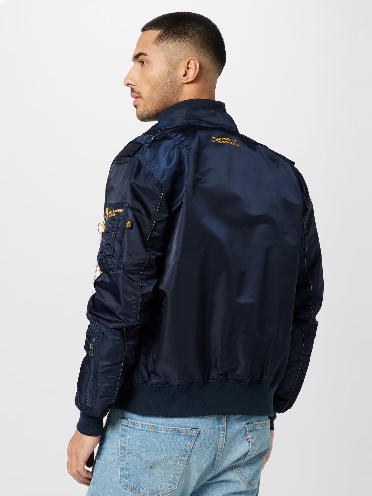 ALPHA INDUSTRIES Prechodná bunda 'Falcon II' námornícka modrá / žltá / čierna - Pepit.sk