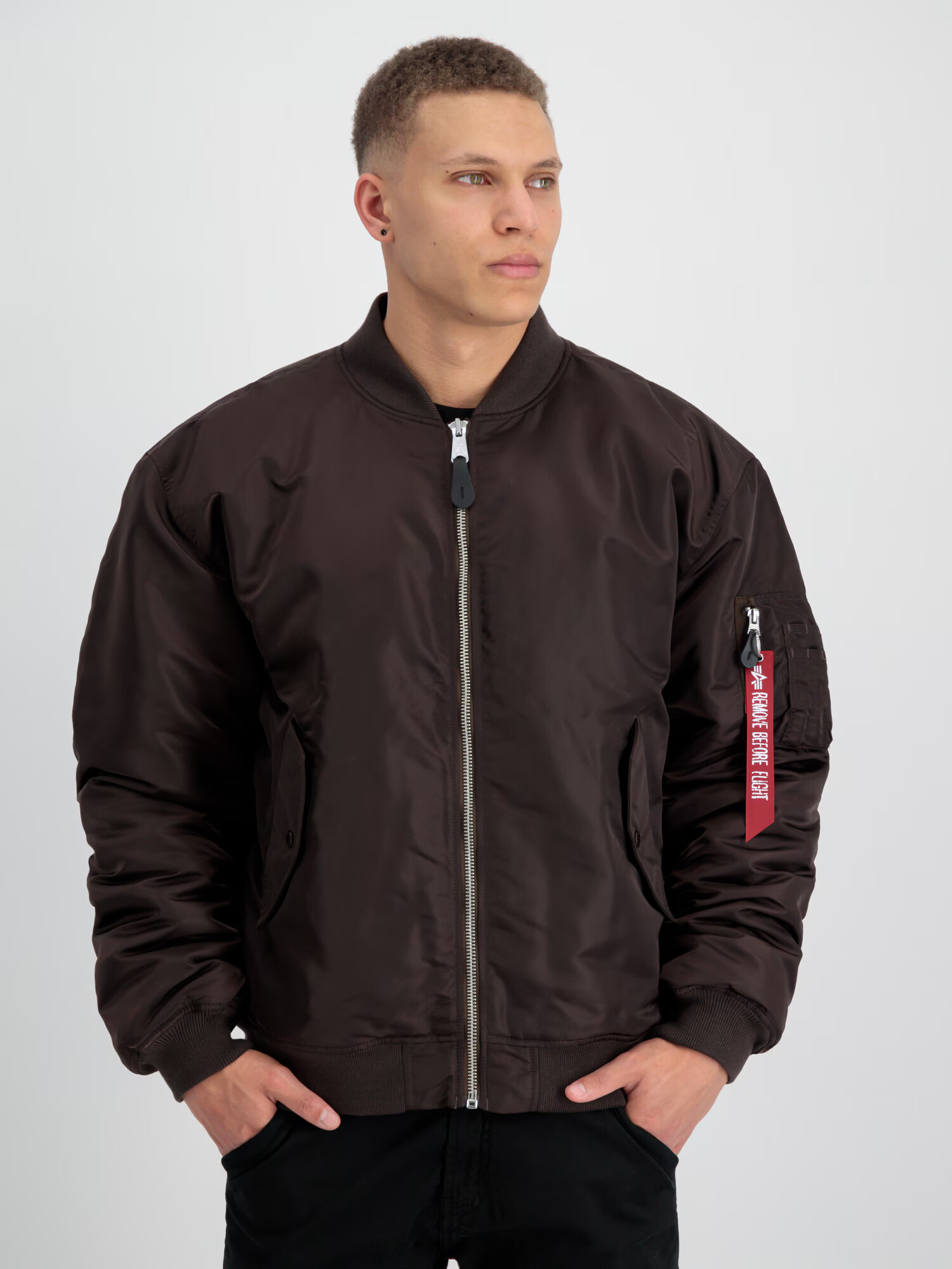 ALPHA INDUSTRIES Prechodná bunda hnedá / červená - Pepit.sk