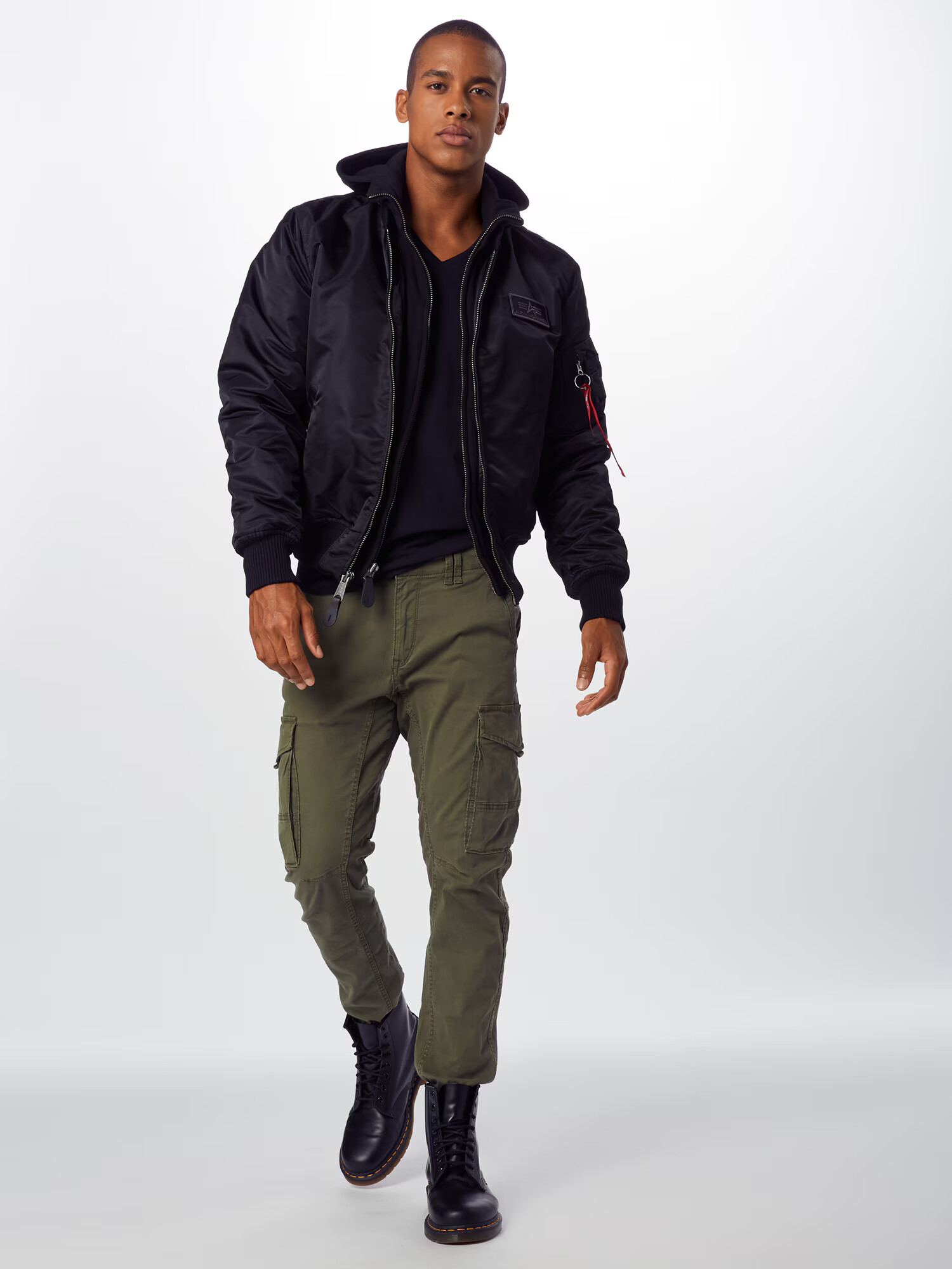 ALPHA INDUSTRIES Prechodná bunda 'MA-1 D-Tec' čierna - Pepit.sk