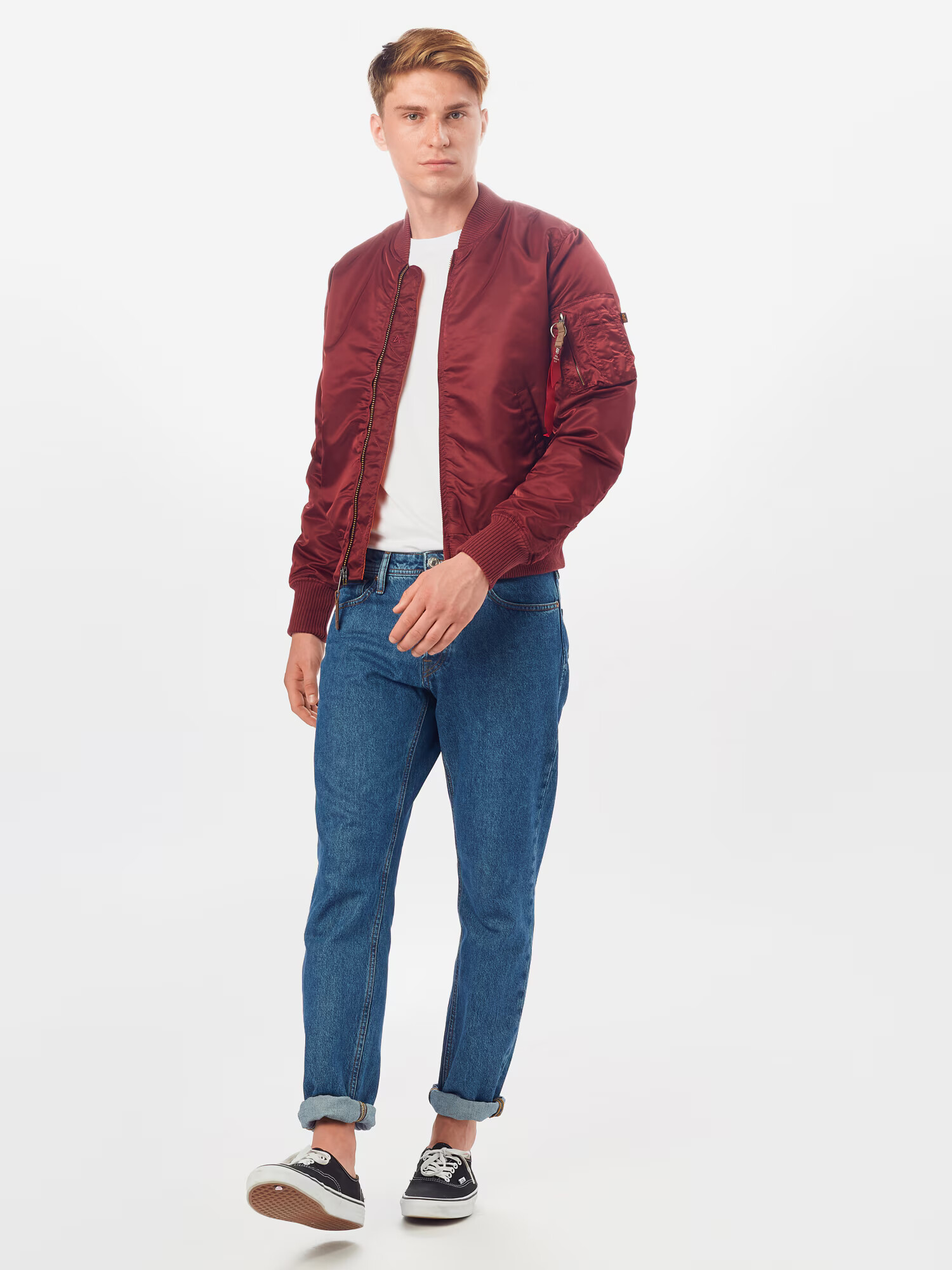 ALPHA INDUSTRIES Prechodná bunda 'MA-1 VF 59' burgundská - Pepit.sk