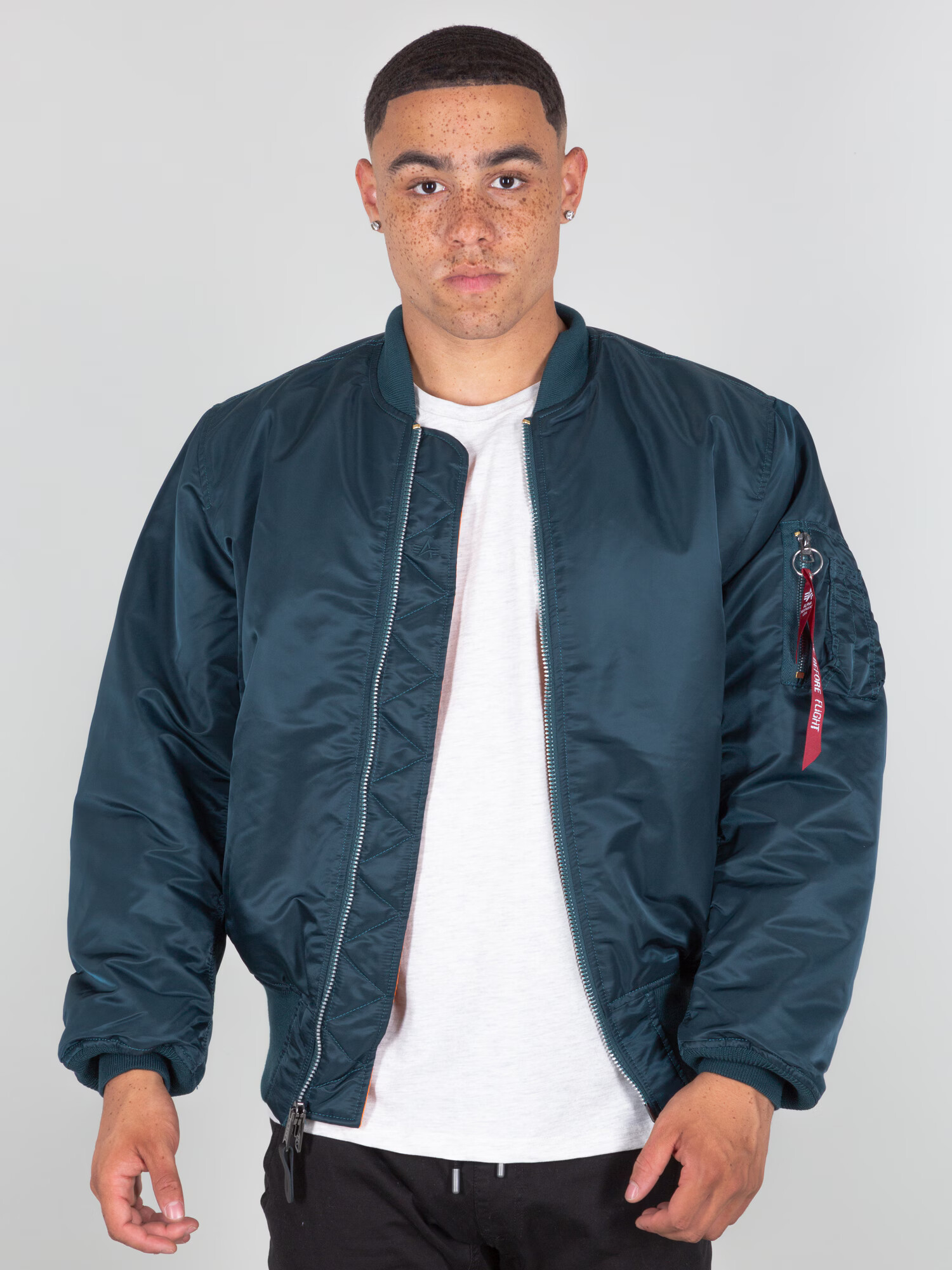 ALPHA INDUSTRIES Prechodná bunda námornícka modrá / oranžová / červená / biela - Pepit.sk