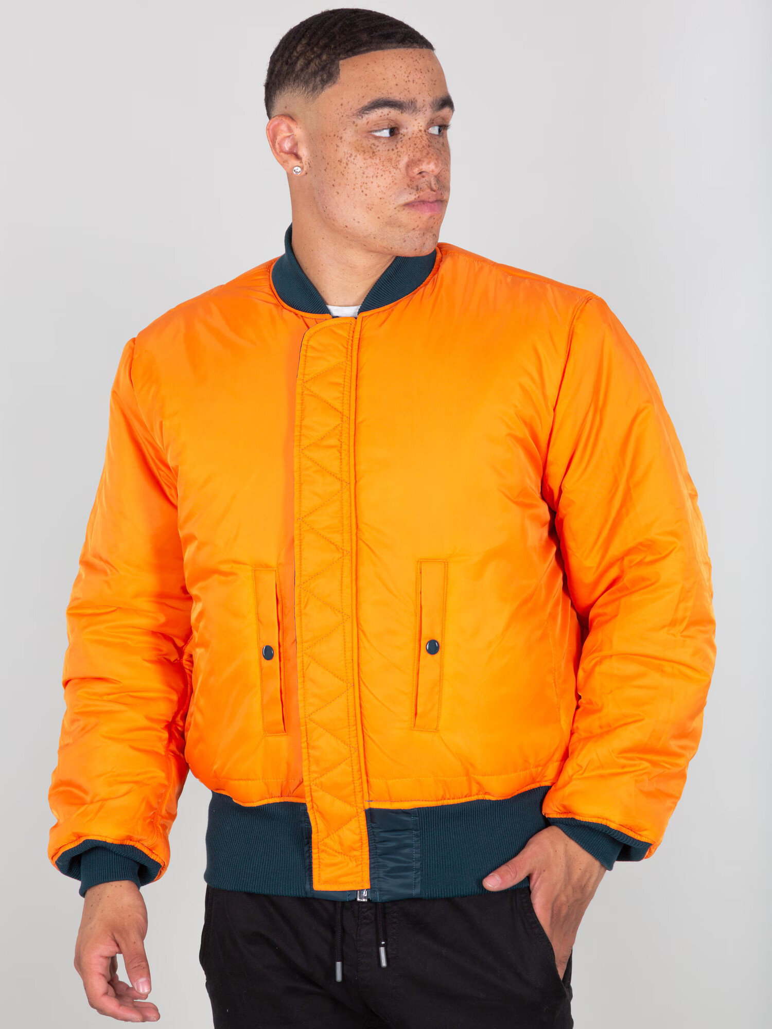 ALPHA INDUSTRIES Prechodná bunda námornícka modrá / oranžová / červená / biela - Pepit.sk