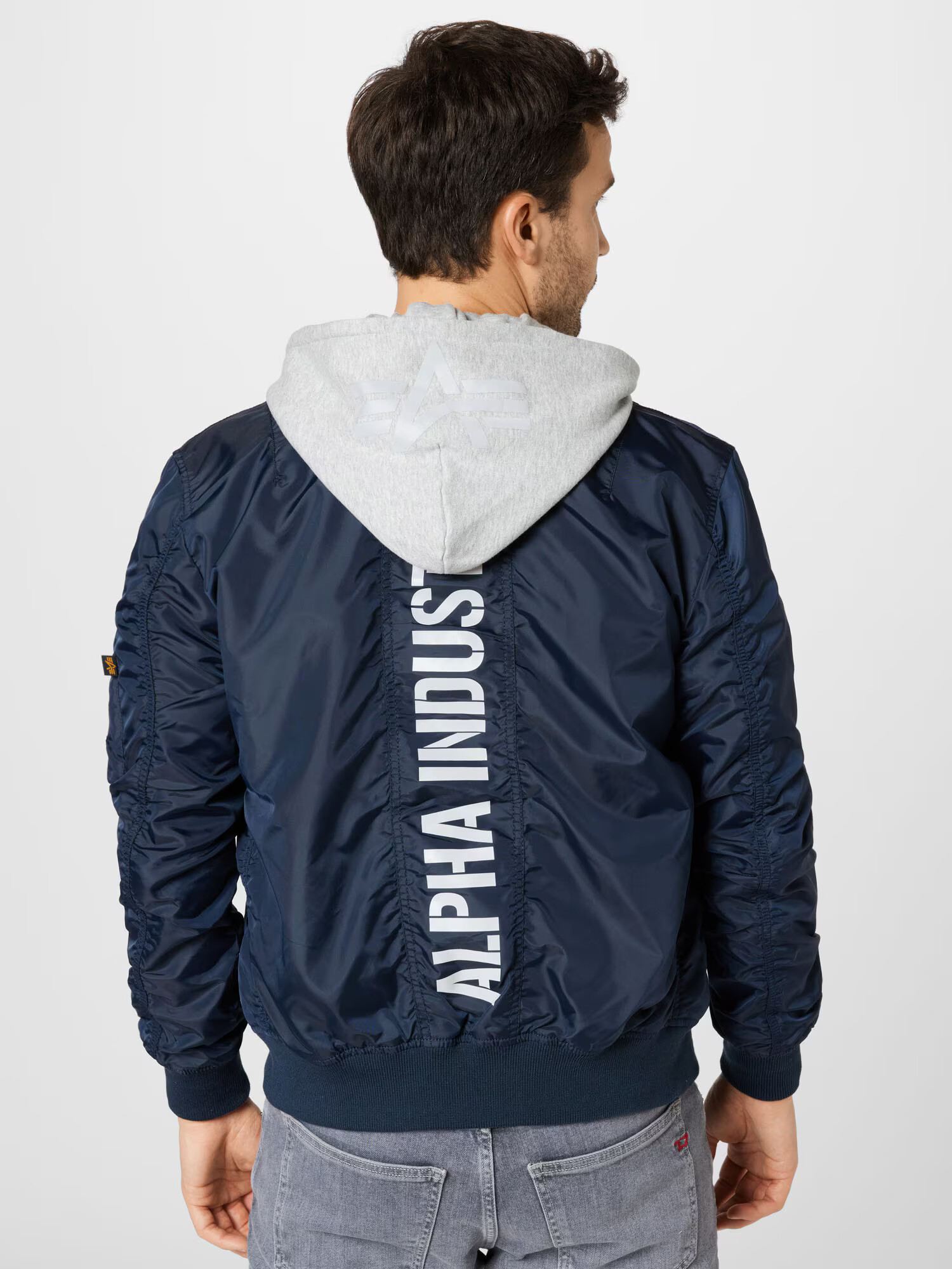 ALPHA INDUSTRIES Prechodná bunda námornícka modrá / sivá - Pepit.sk