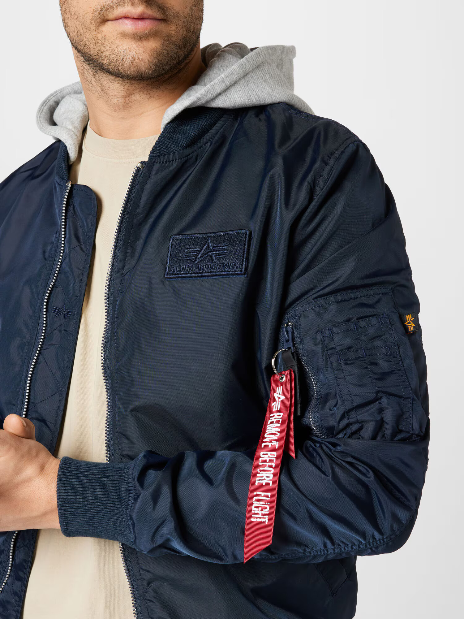 ALPHA INDUSTRIES Prechodná bunda námornícka modrá / sivá - Pepit.sk