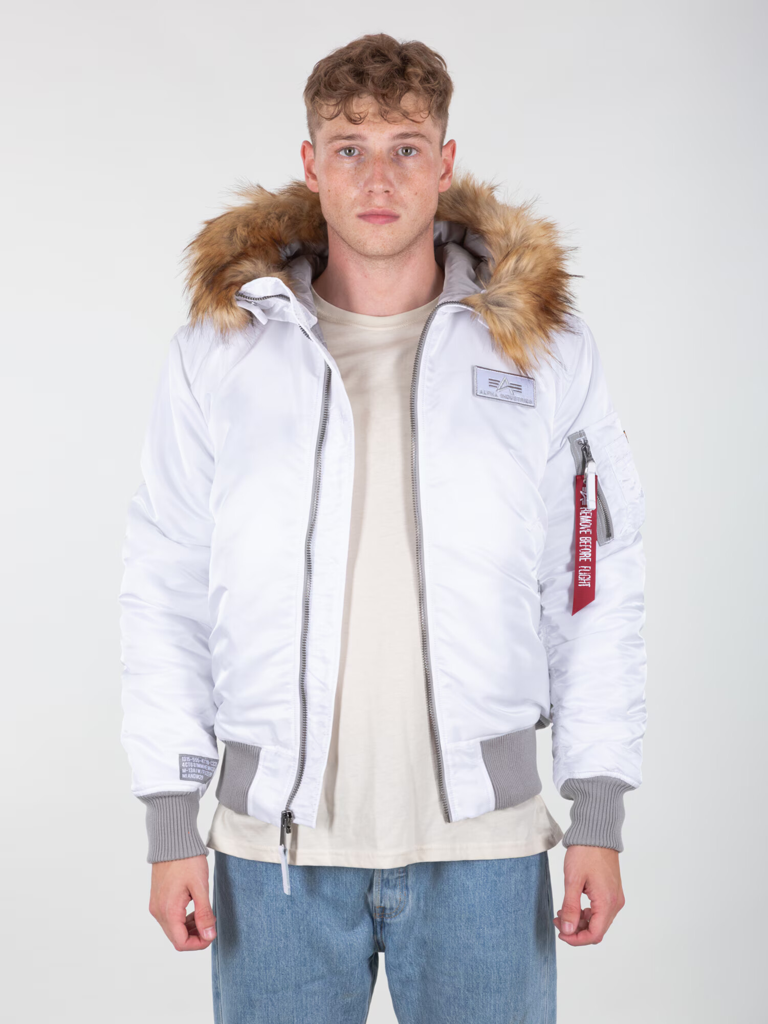 ALPHA INDUSTRIES Prechodná bunda sivá / biela - Pepit.sk