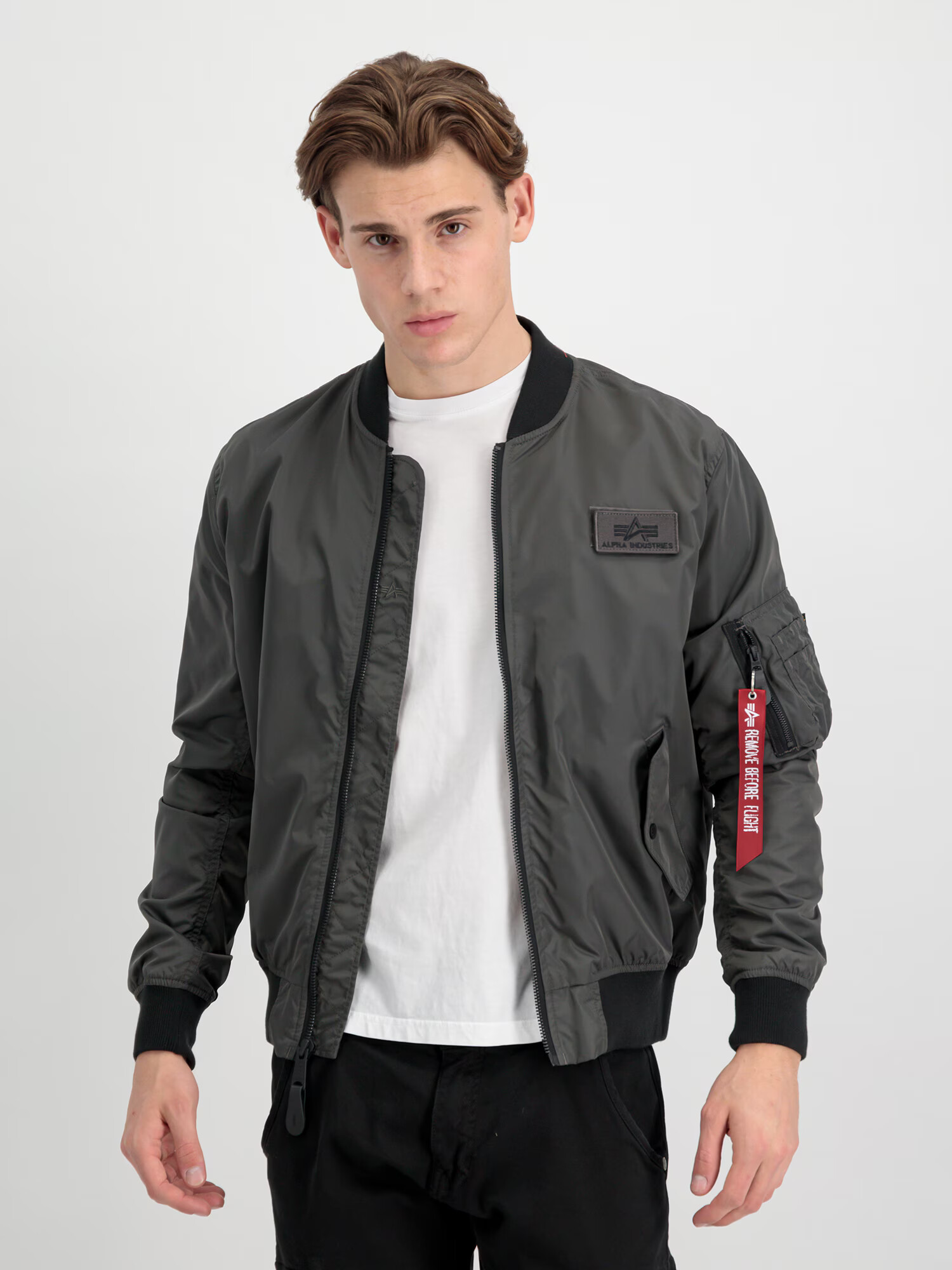 ALPHA INDUSTRIES Prechodná bunda tmavosivá / zmiešané farby - Pepit.sk