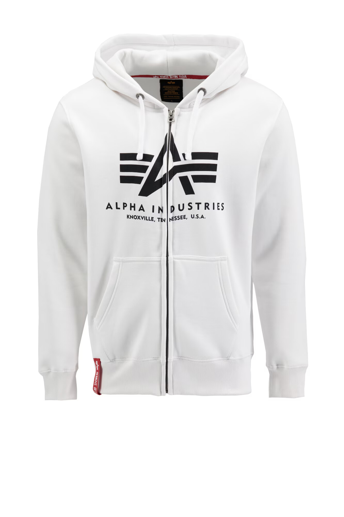 ALPHA INDUSTRIES Tepláková bunda čierna / biela - Pepit.sk