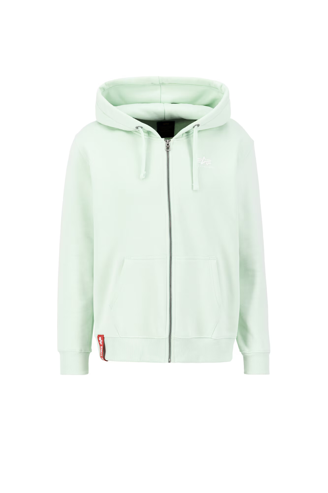 ALPHA INDUSTRIES Tepláková bunda mätová / červená / biela - Pepit.sk