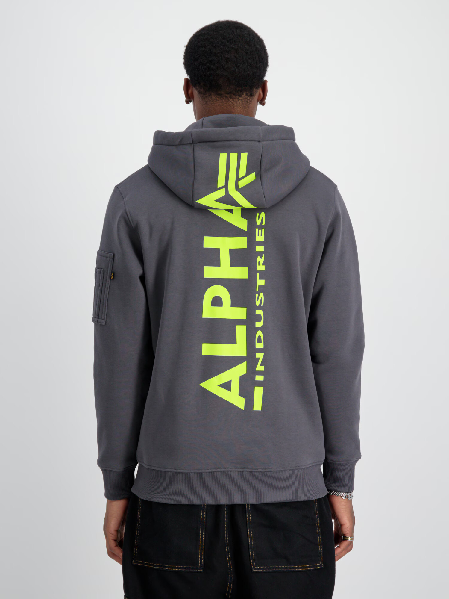 ALPHA INDUSTRIES Tepláková bunda sivá / svetlozelená - Pepit.sk