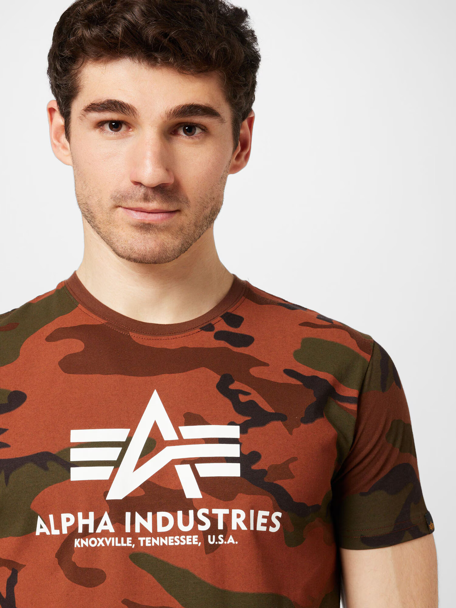 ALPHA INDUSTRIES Tričko hrdzavohnedá / antracitová / kaki / biela - Pepit.sk