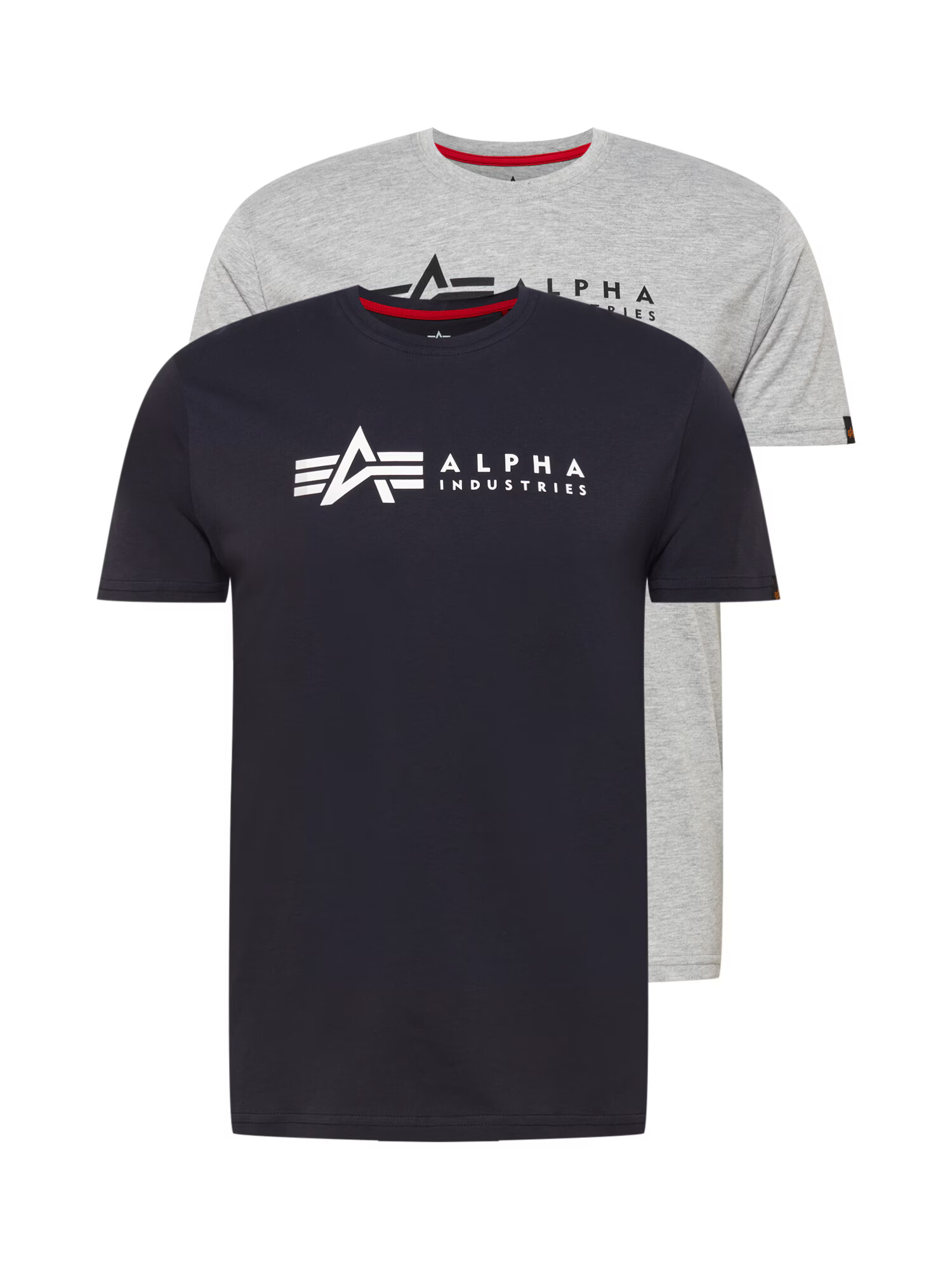 ALPHA INDUSTRIES Tričko námornícka modrá / sivá melírovaná / čierna / biela - Pepit.sk